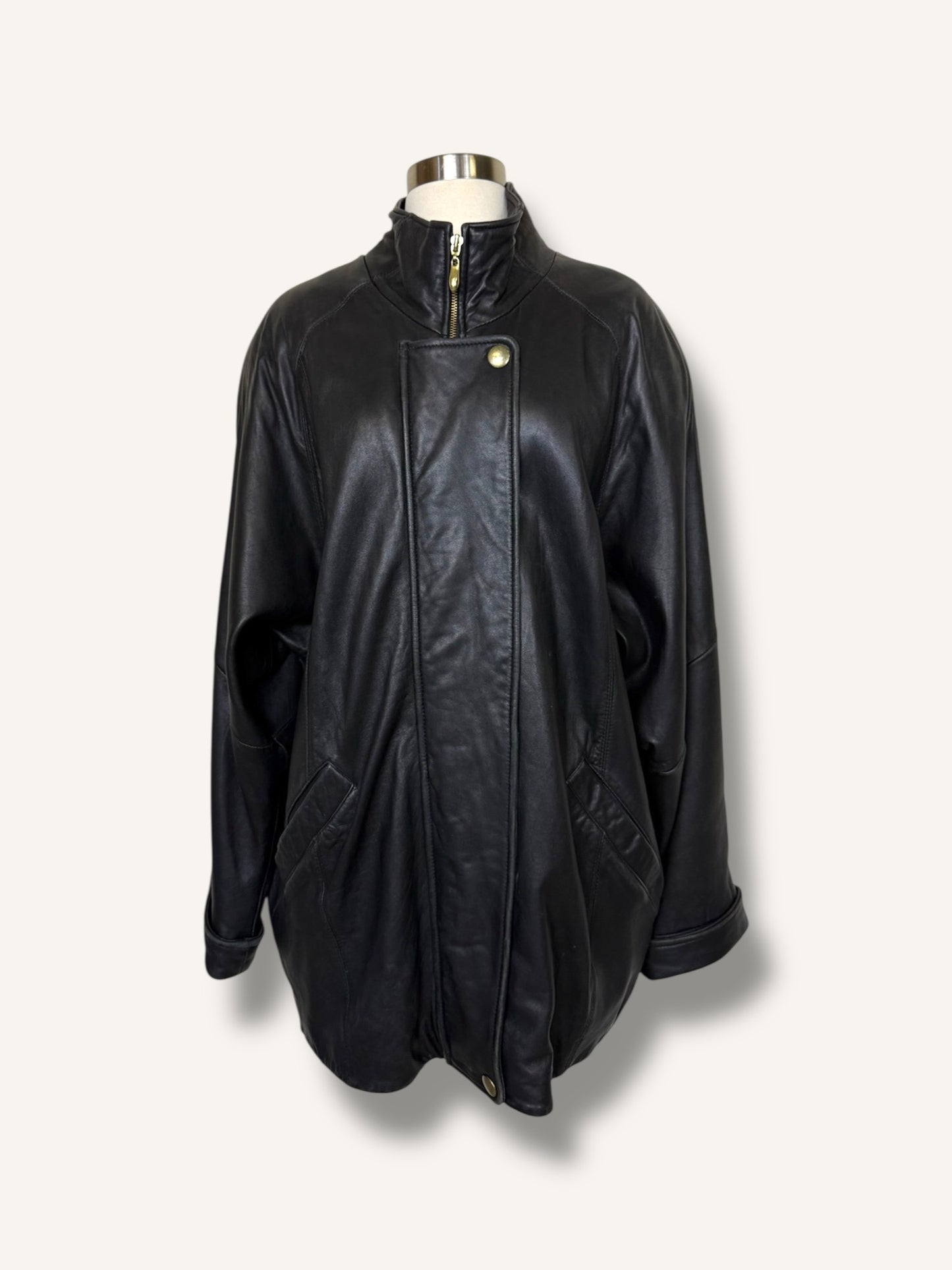 Minimalist Leather Coat