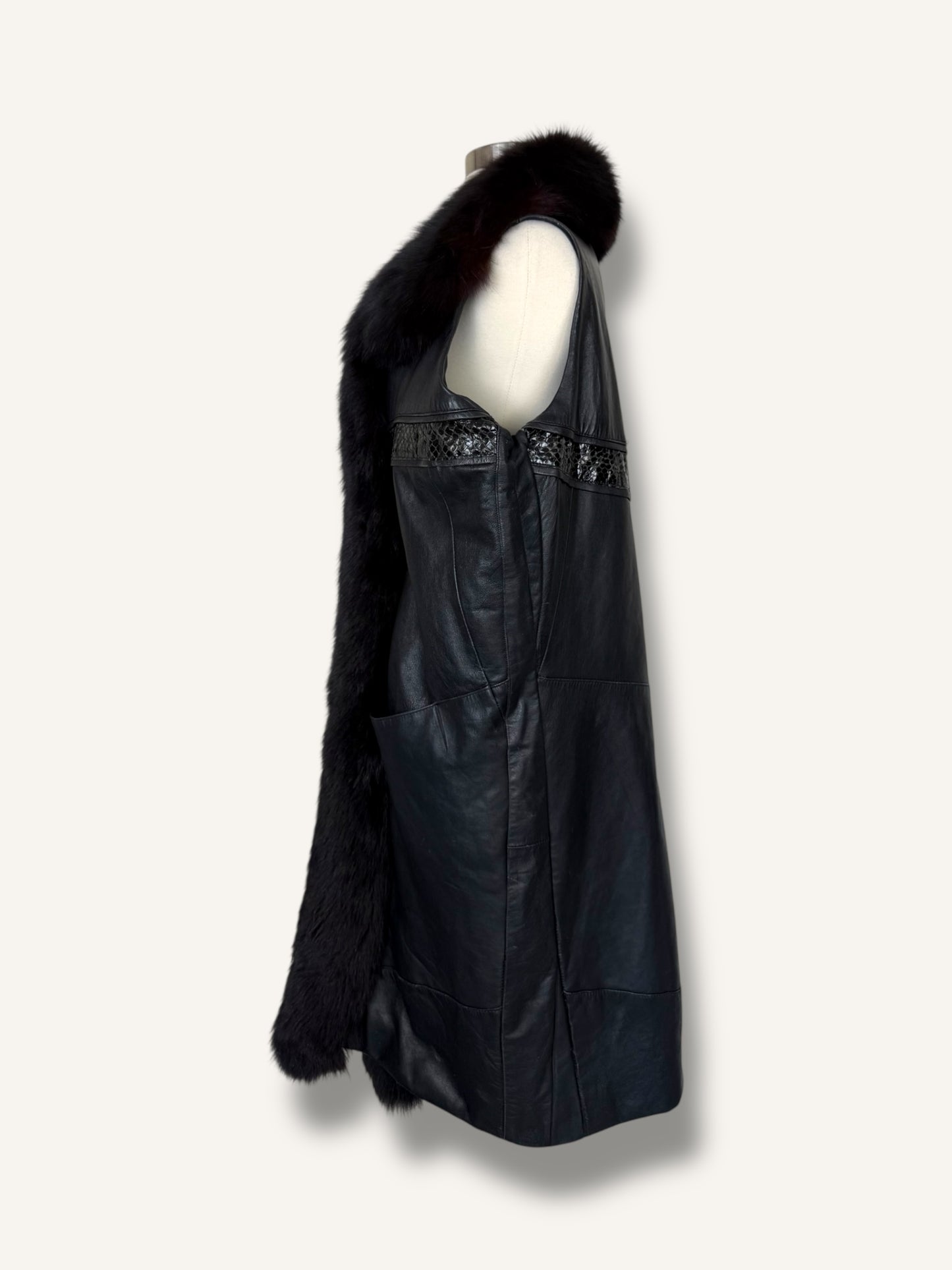 Leather & Fur Vest