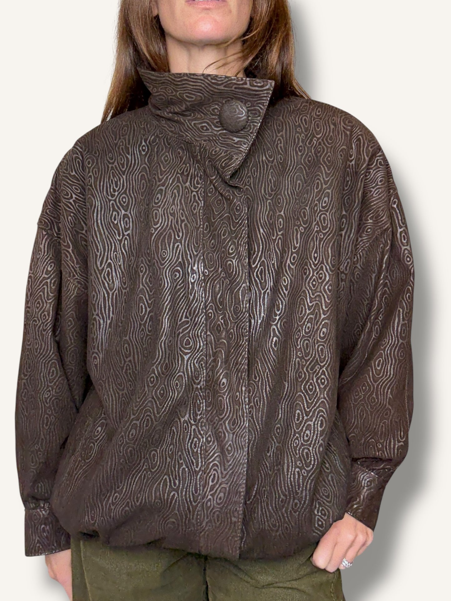 Espresso Leather Bomber