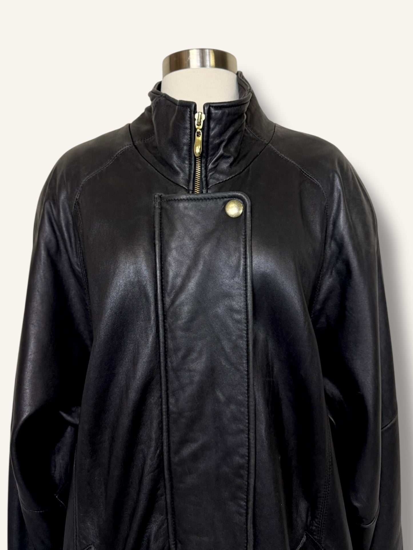 Minimalist Leather Coat