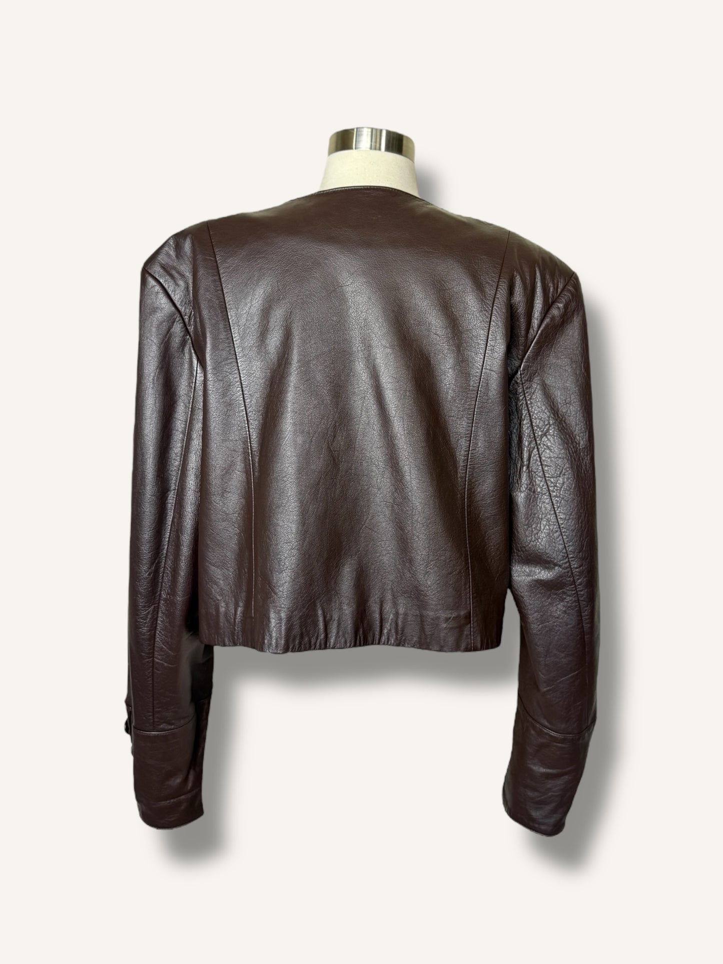 Cropped Leather Jacket