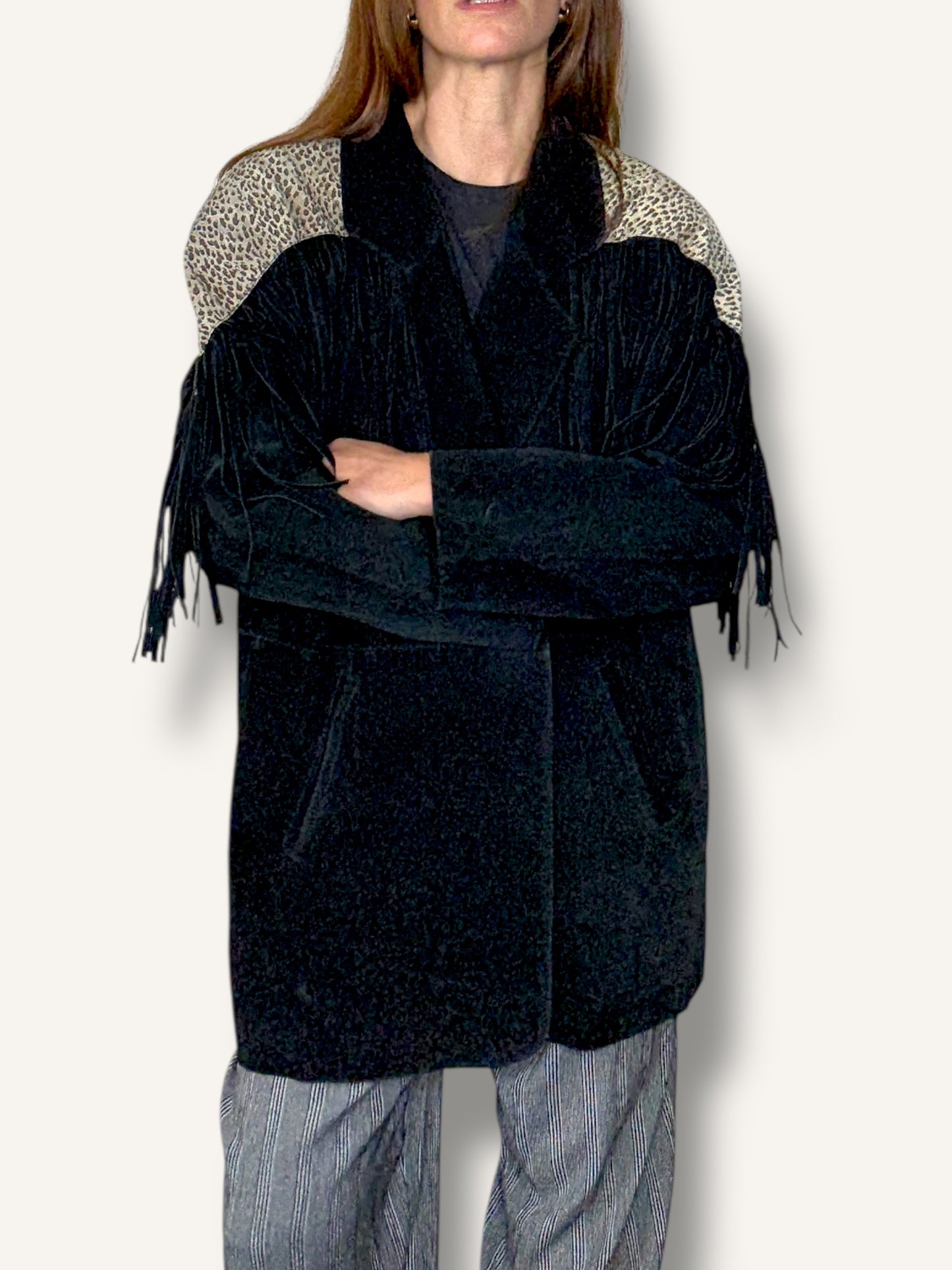 Suede Fringe Jacket
