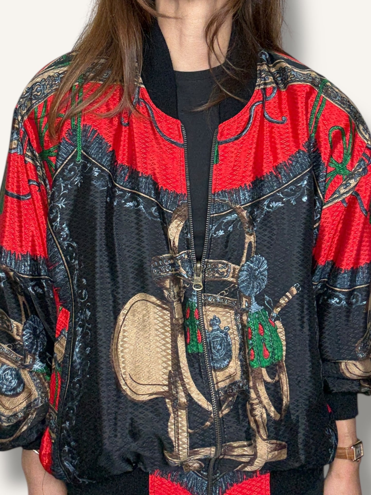 Scarf Print Bomber