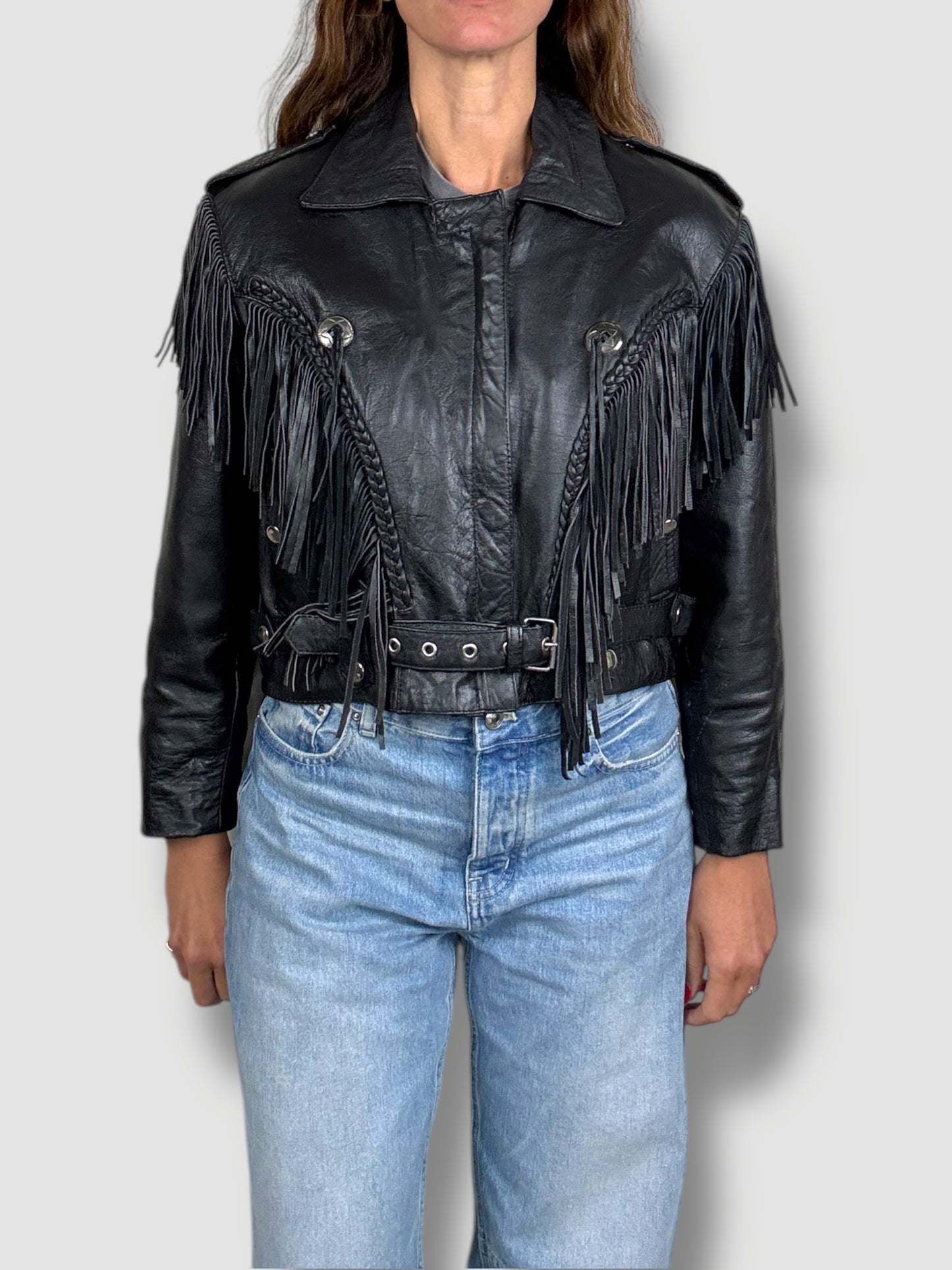 Fringe Leather Jacket