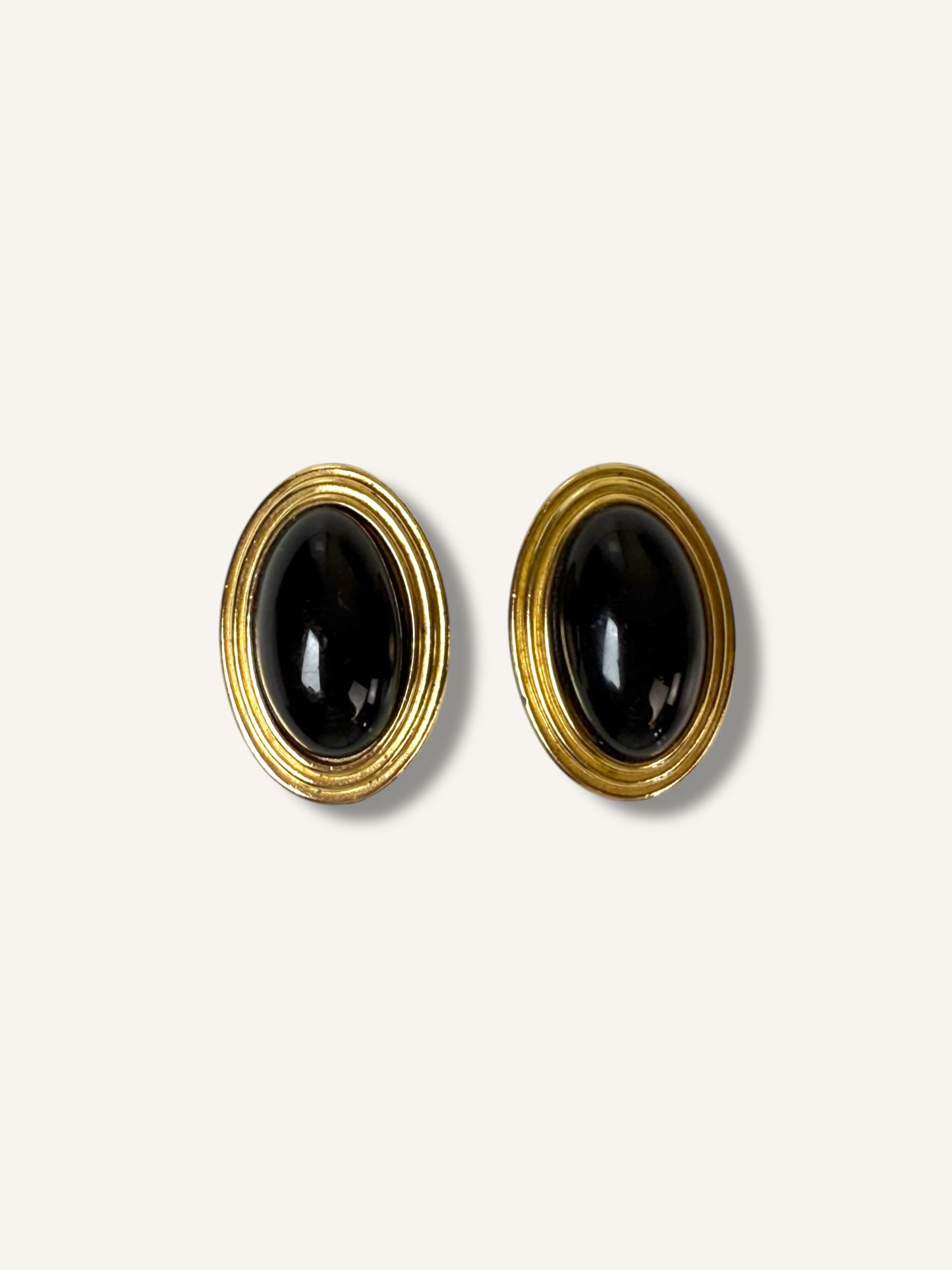 Oval Cabochon Earrings