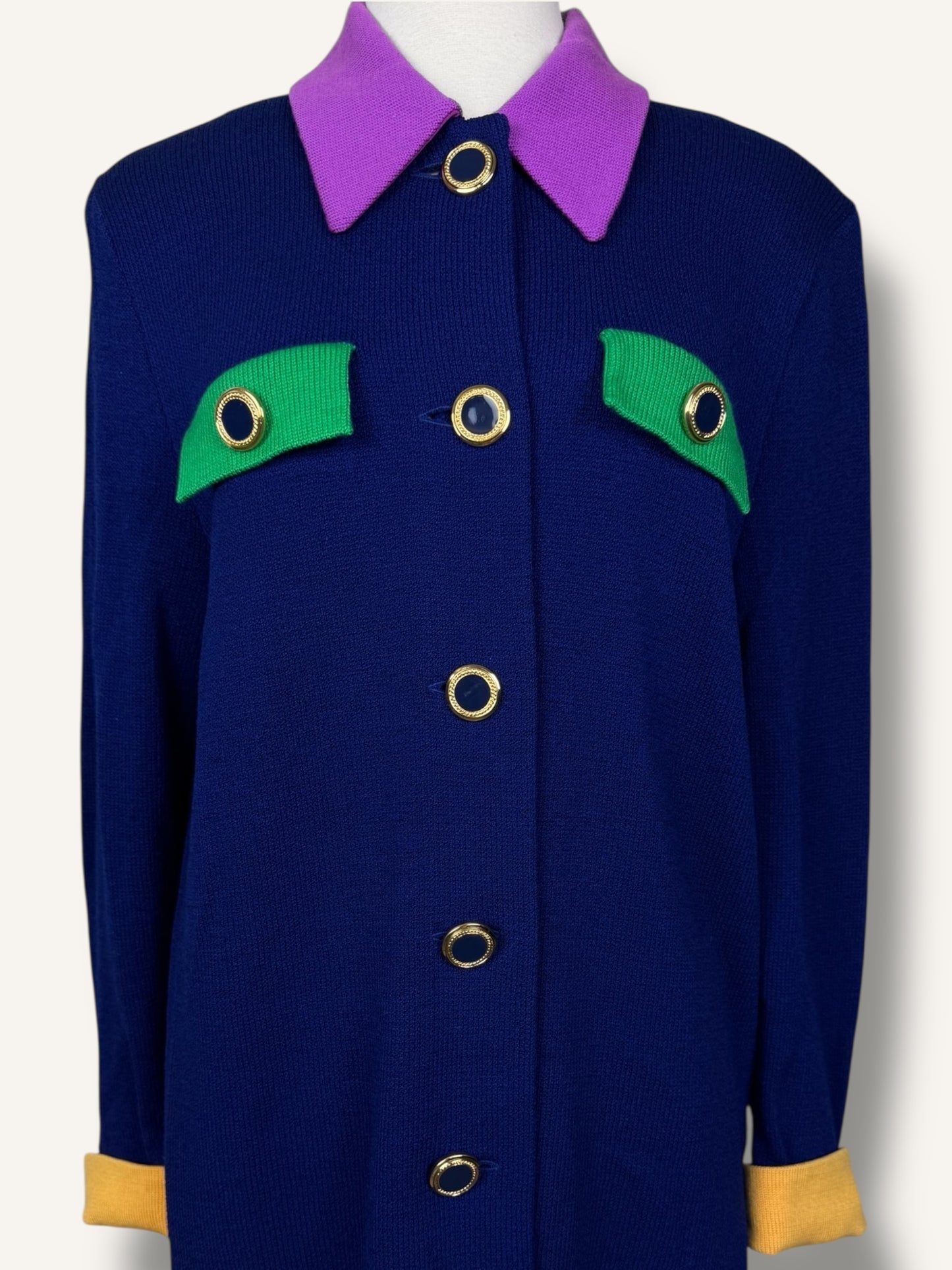 Color block Knit Jacket