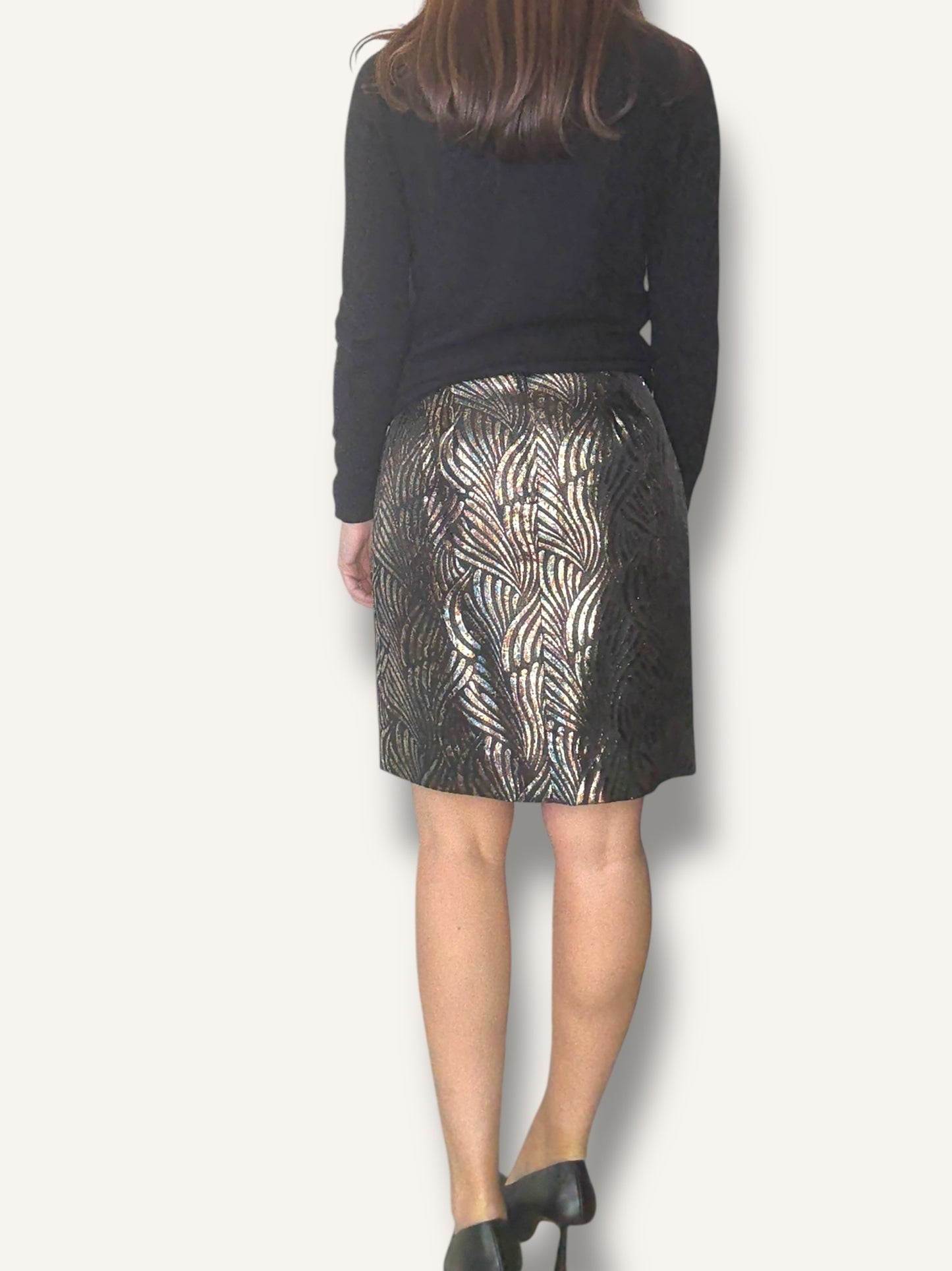 Metallic Pencil Skirt