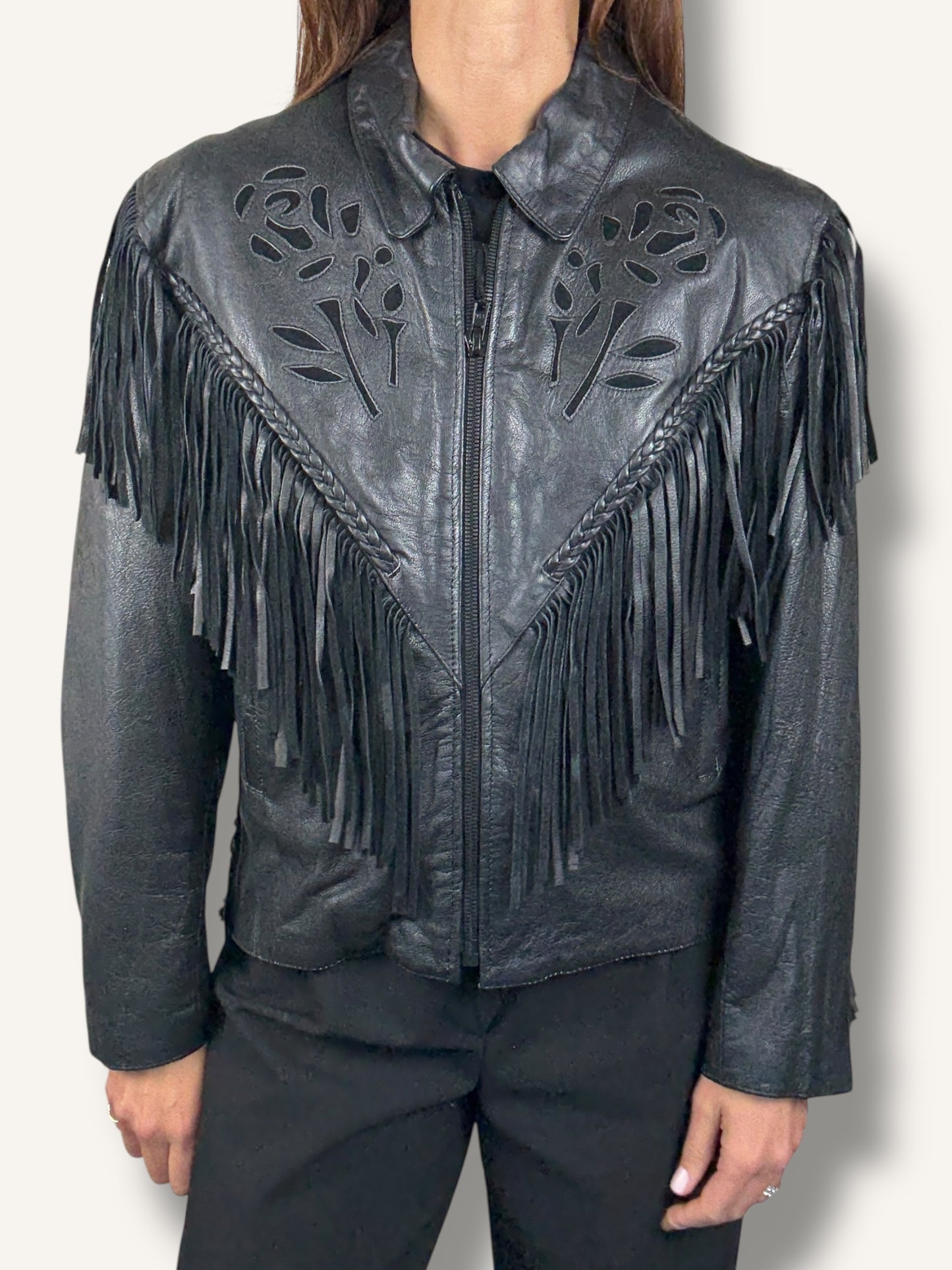 Fringe Leather Jacket