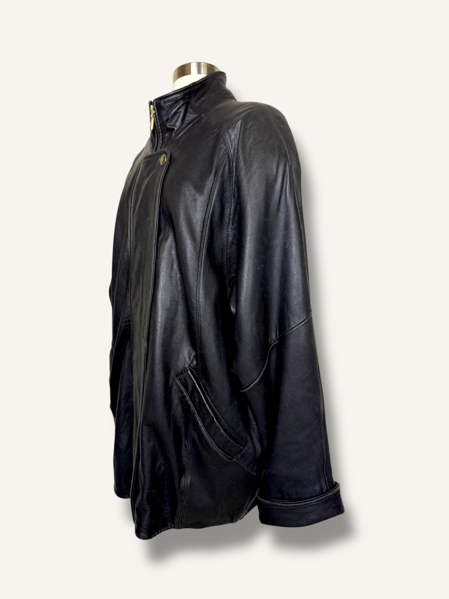 Minimalist Leather Coat