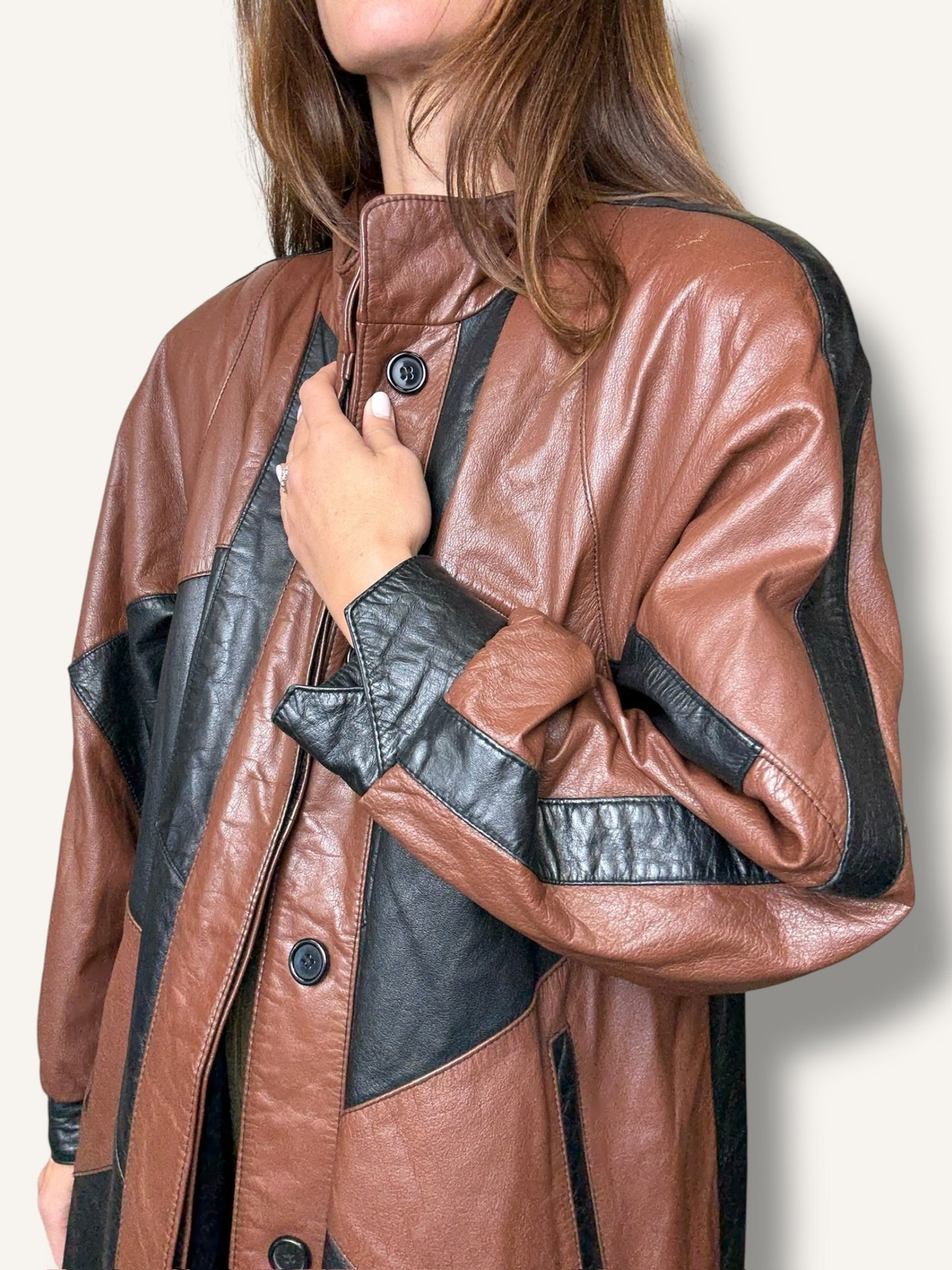 Patchwork Leather Jacket
