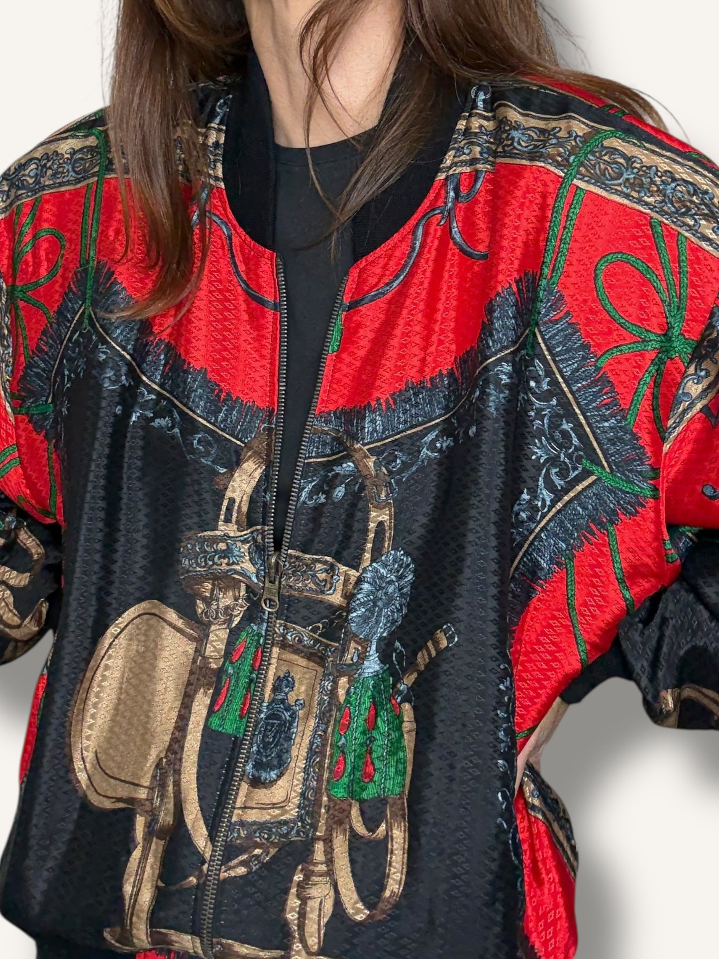 Scarf Print Bomber