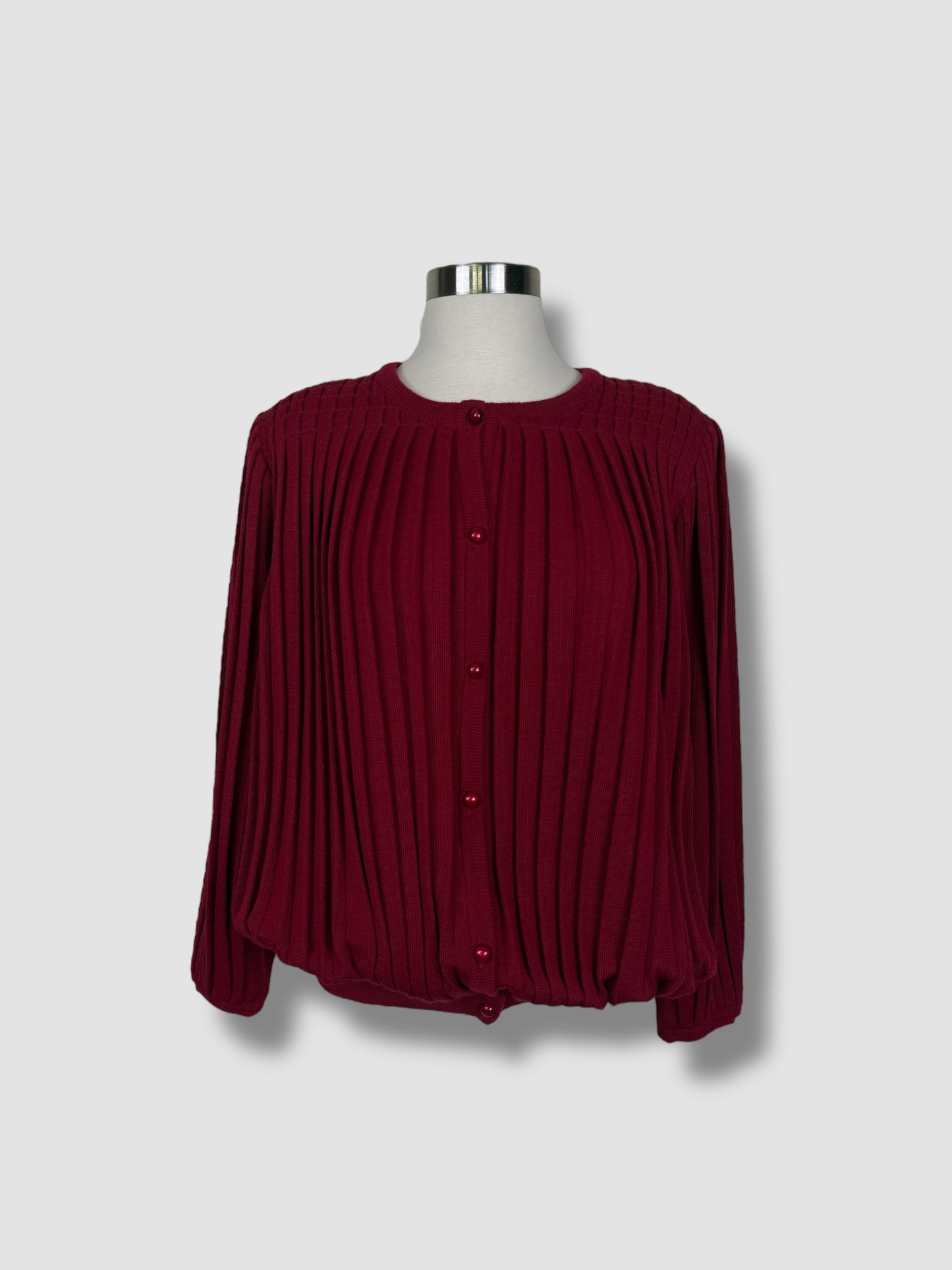 Pleated Cardigan