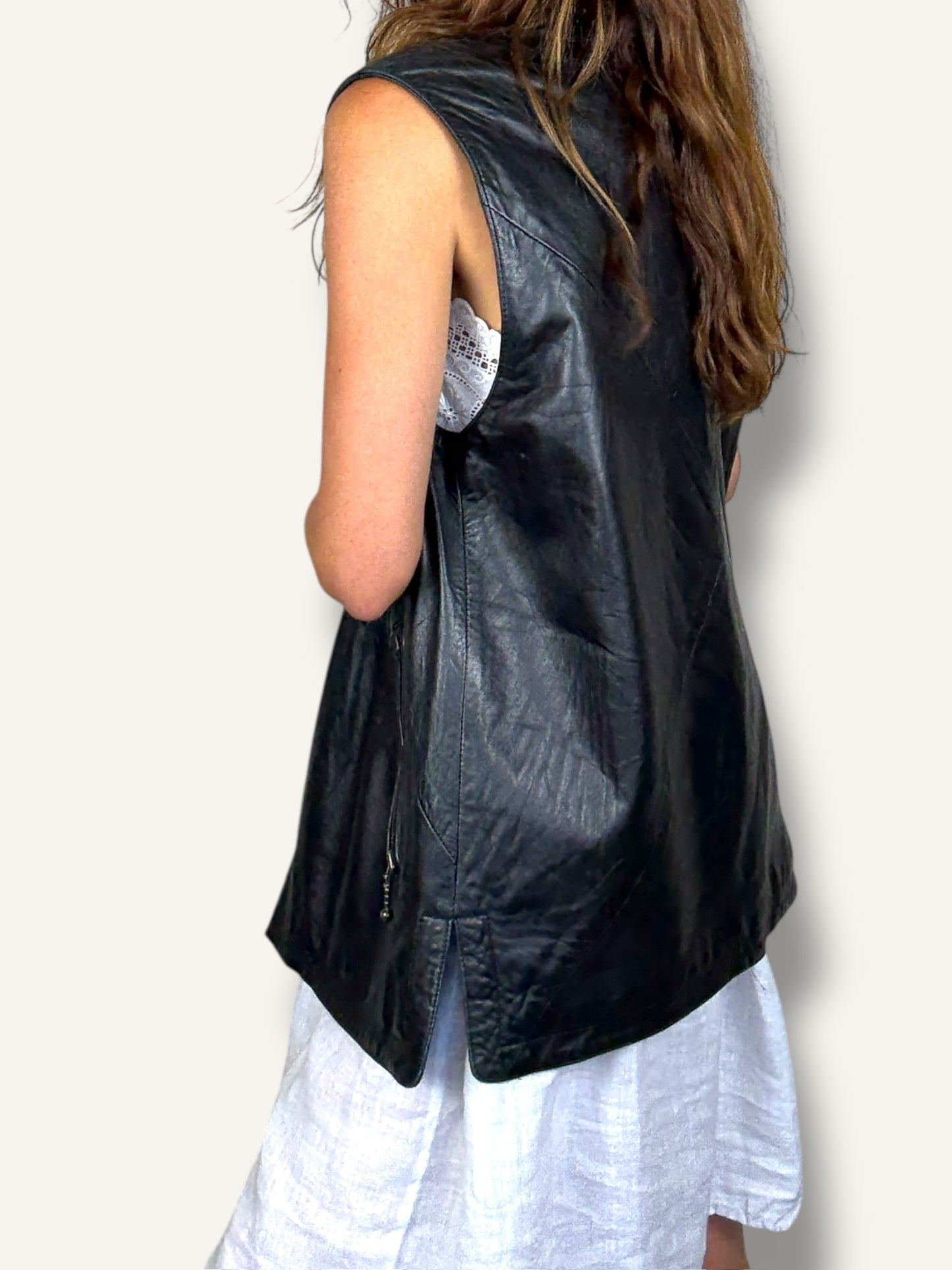 Black Leather Vest