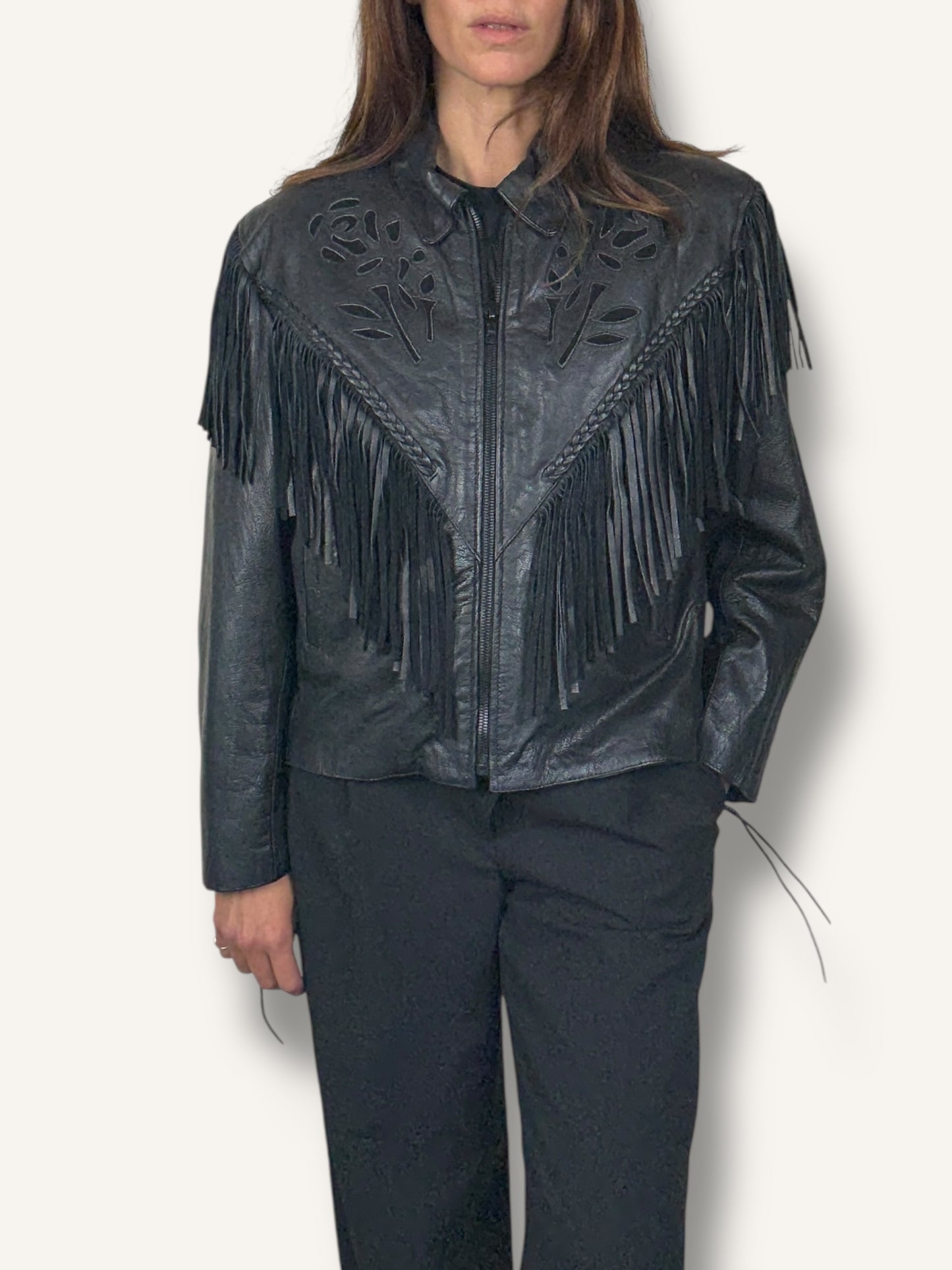 Fringe Leather Jacket