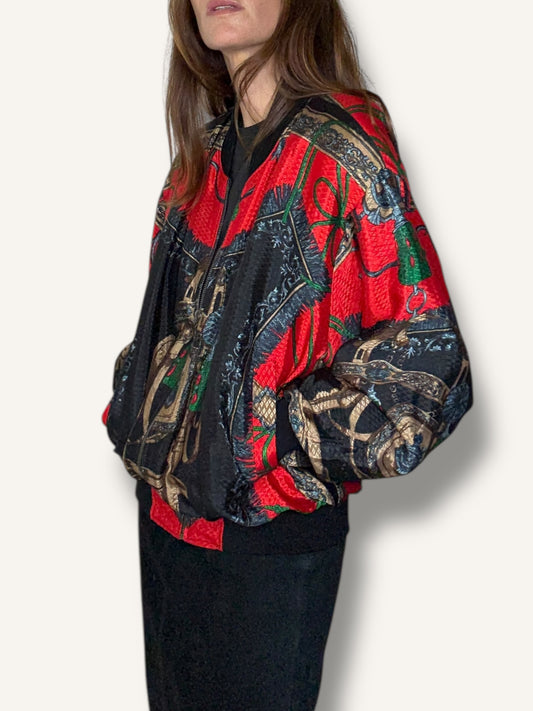 Scarf Print Bomber