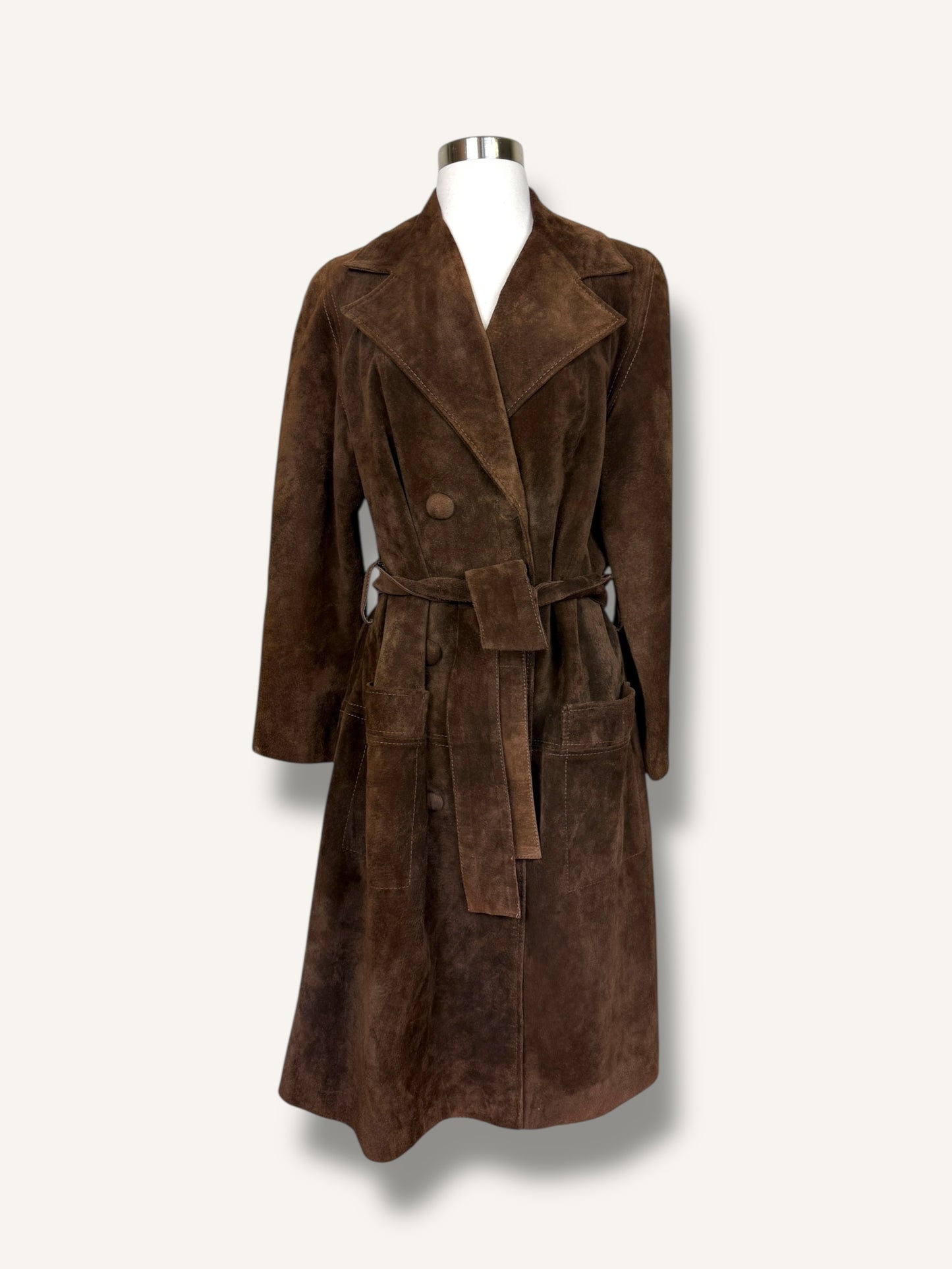 Suede Trench Coat