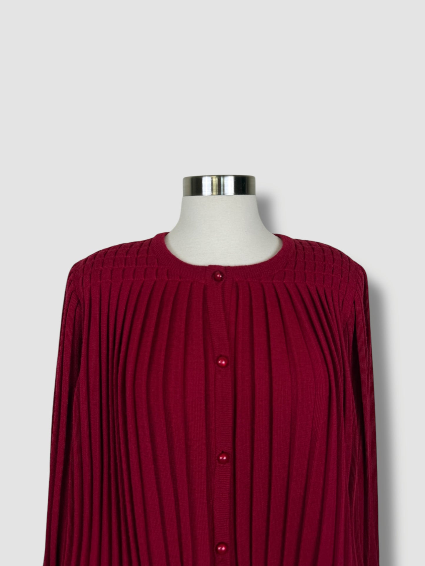 Pleated Cardigan