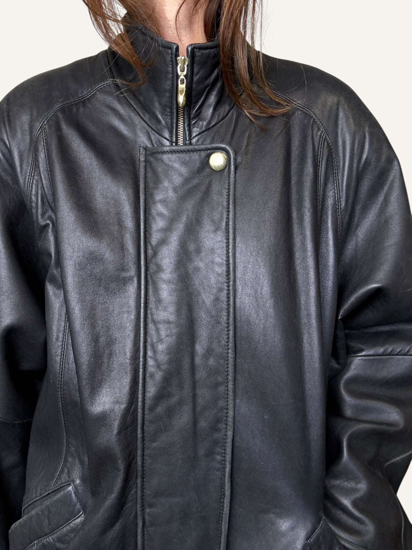 Minimalist Leather Coat