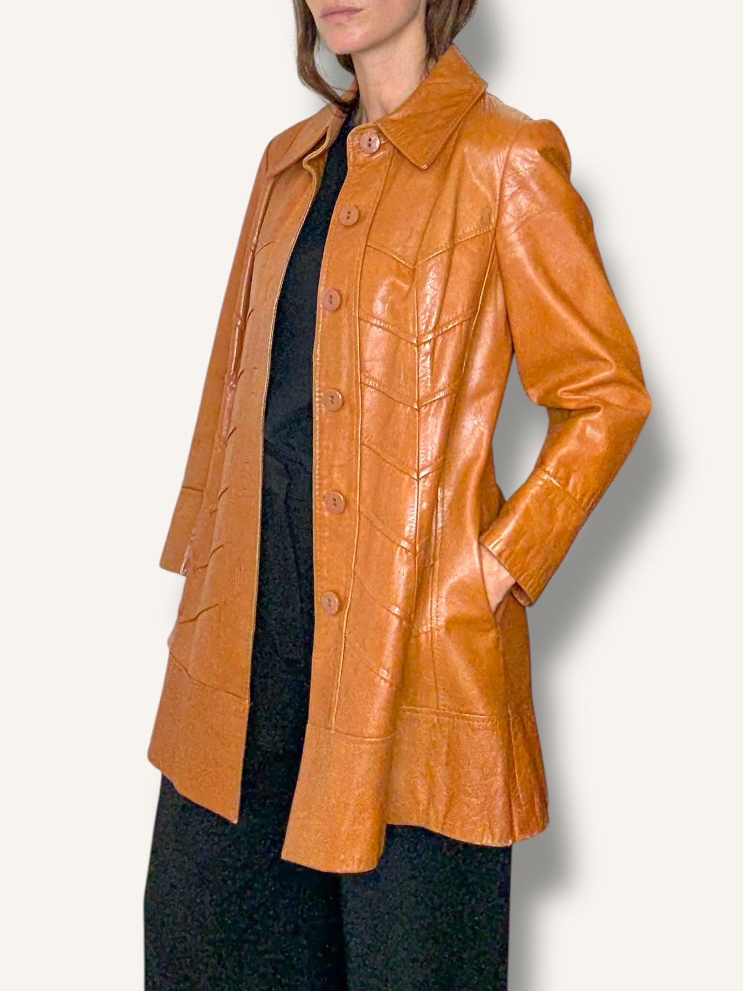 70's Leather Coat