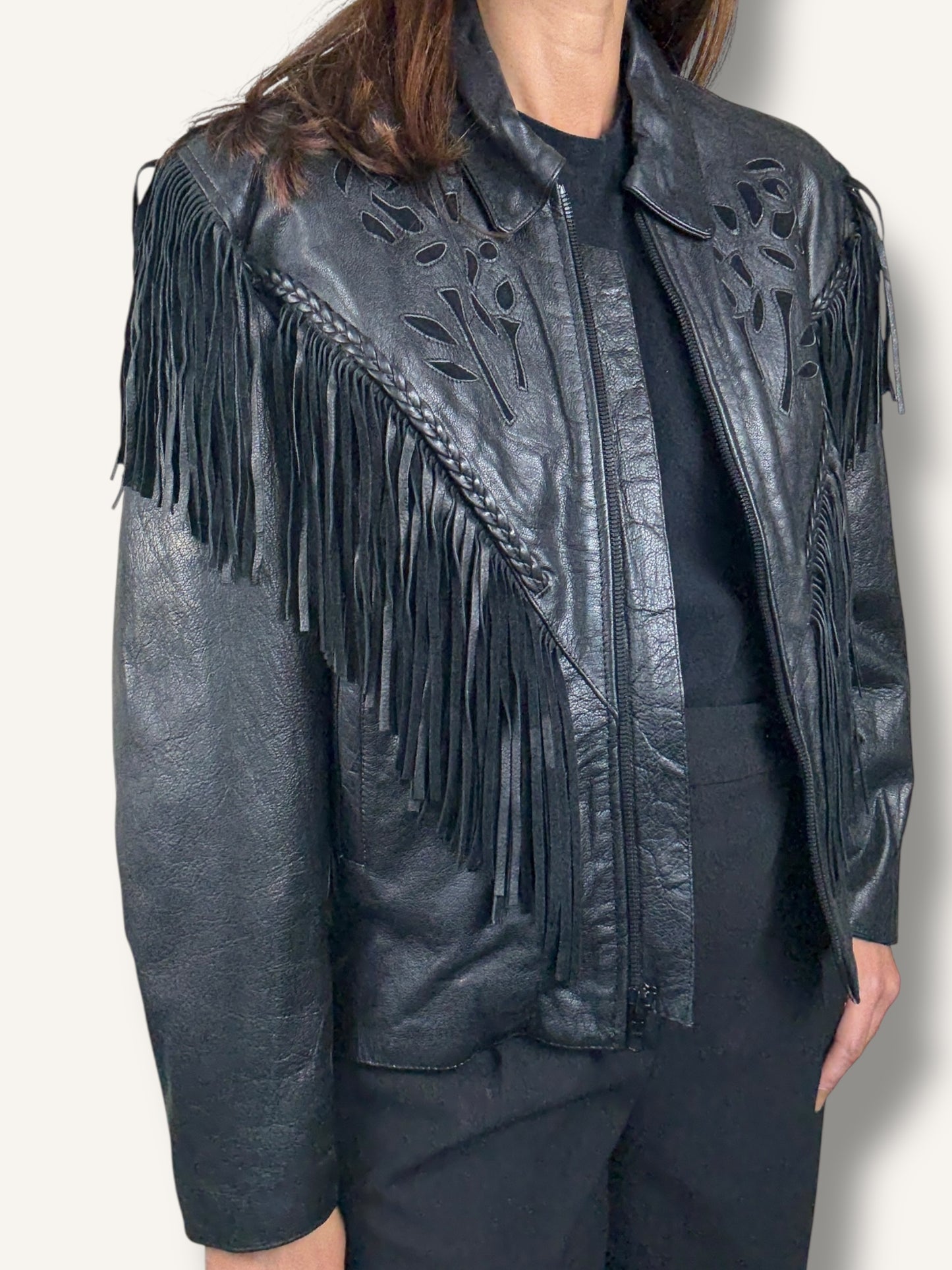 Fringe Leather Jacket