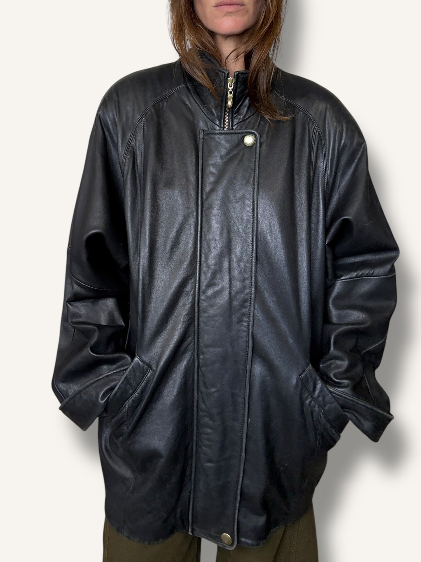 Minimalist Leather Coat