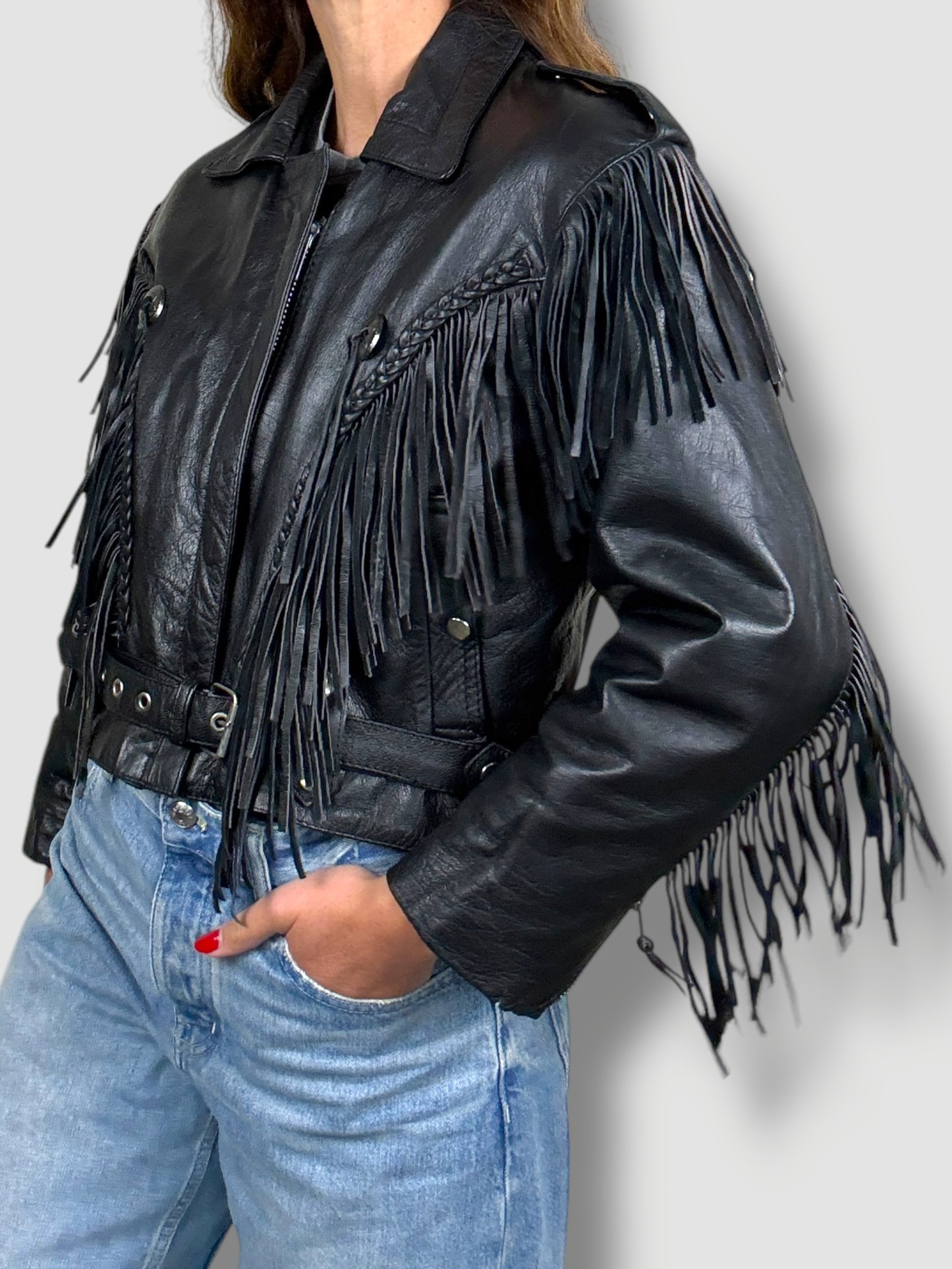 Fringe Leather Jacket