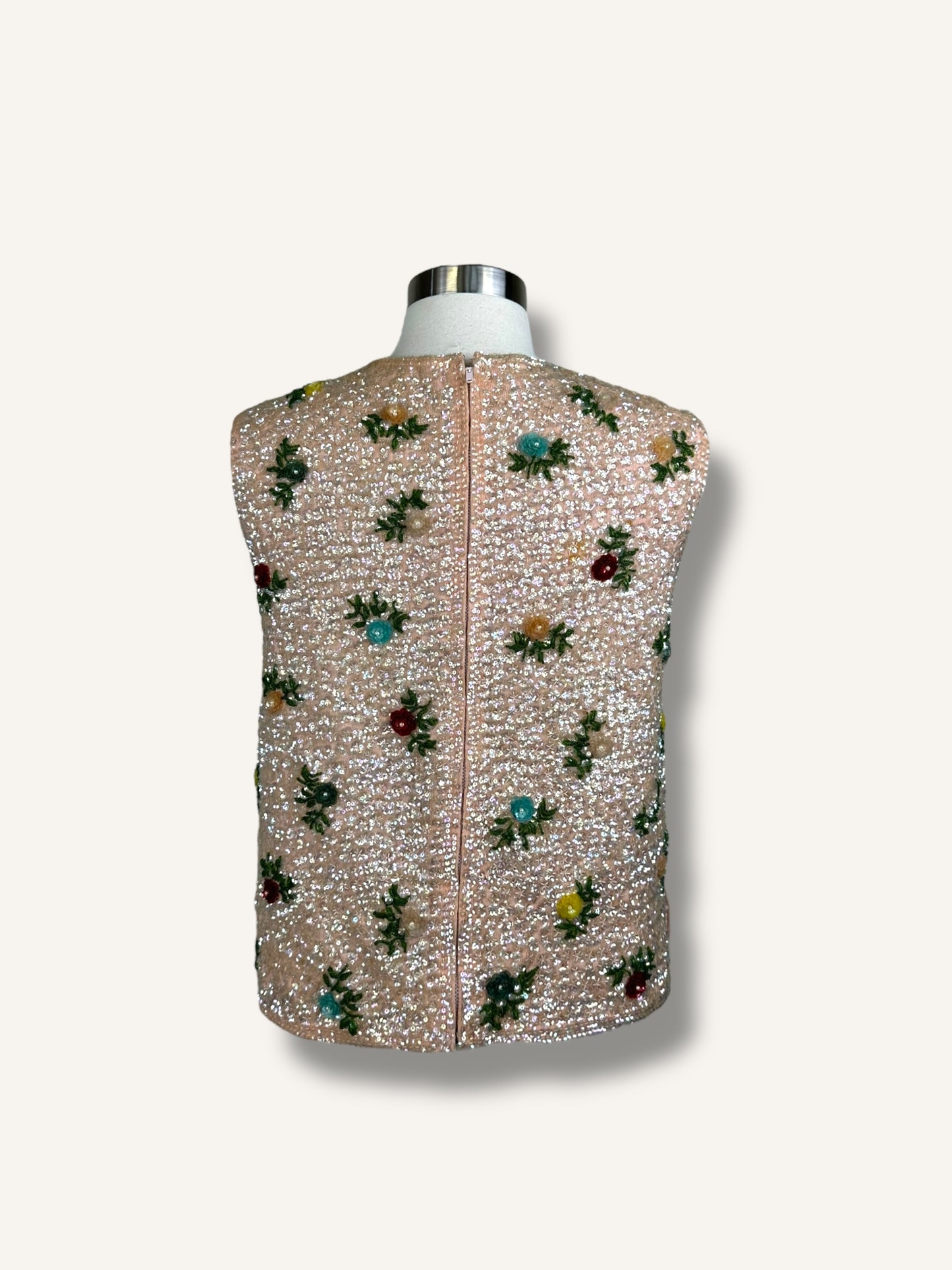 Sequin floral top