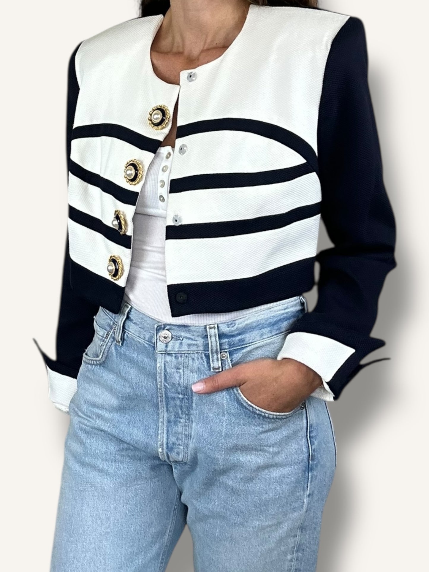 Nautical cropped jacket