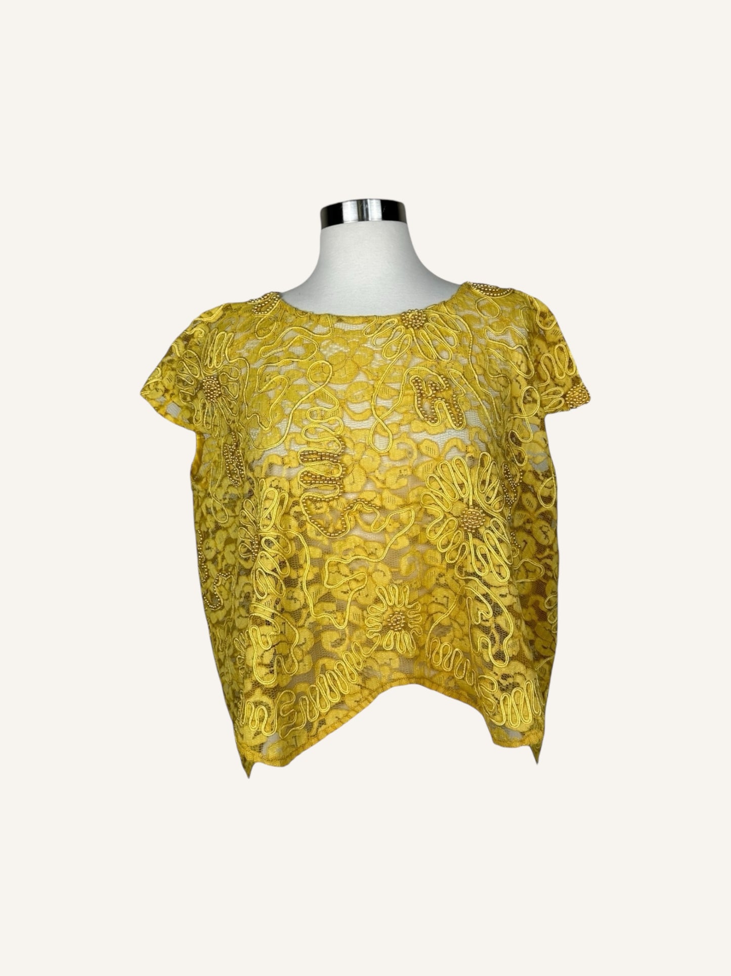 Yellow Lace Top