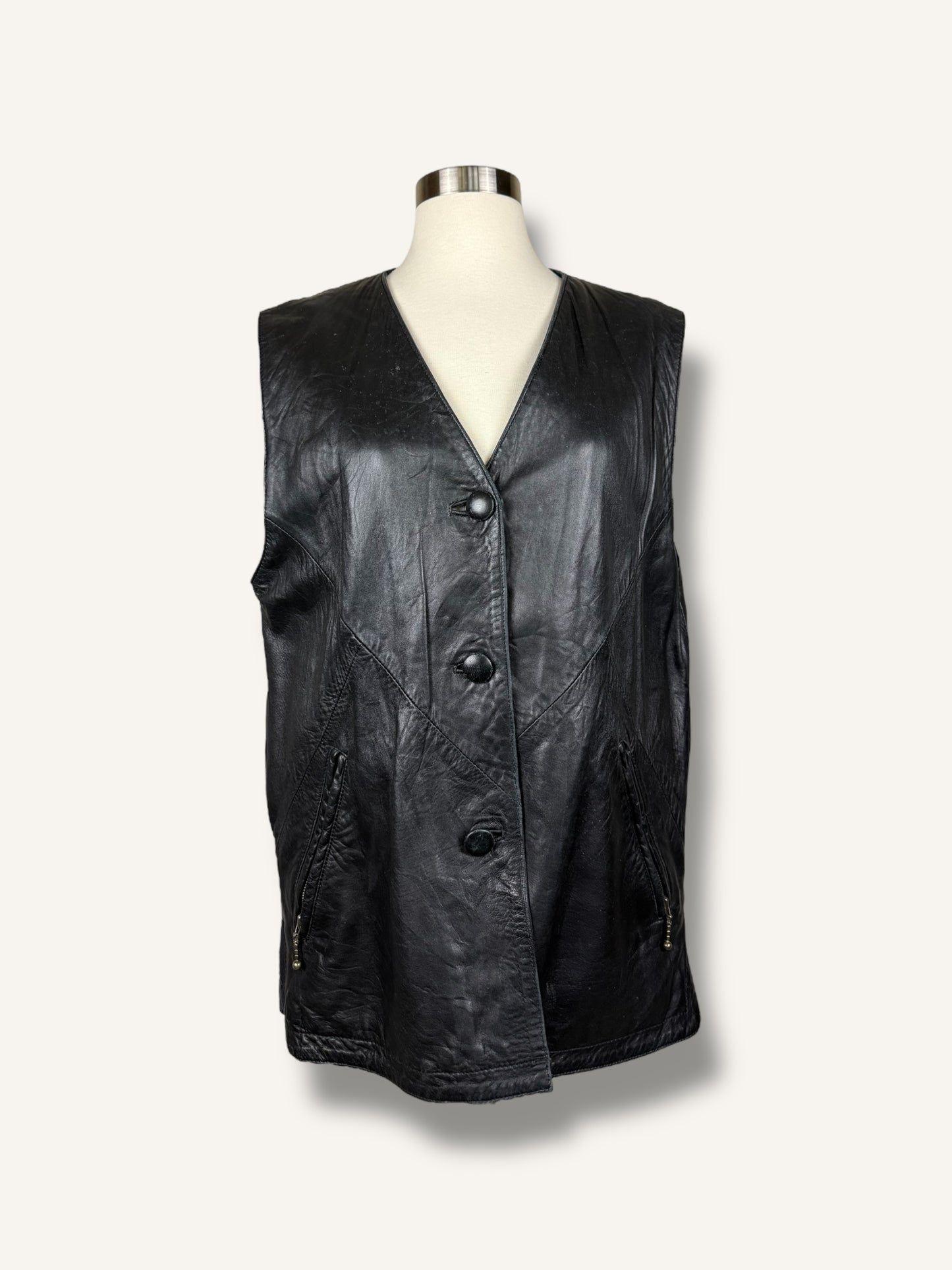 Black Leather Vest