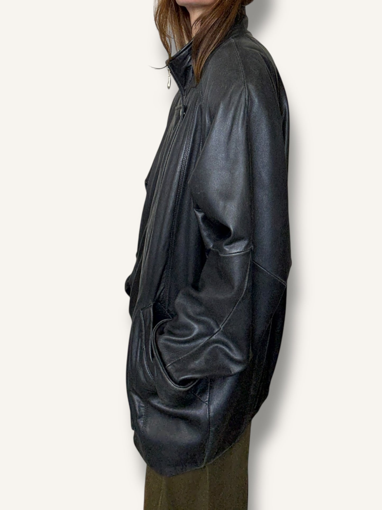 Minimalist Leather Coat