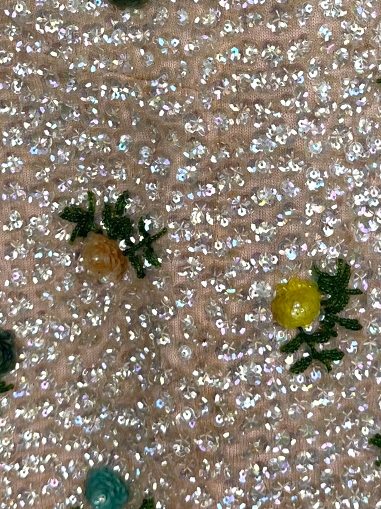 Sequin floral top