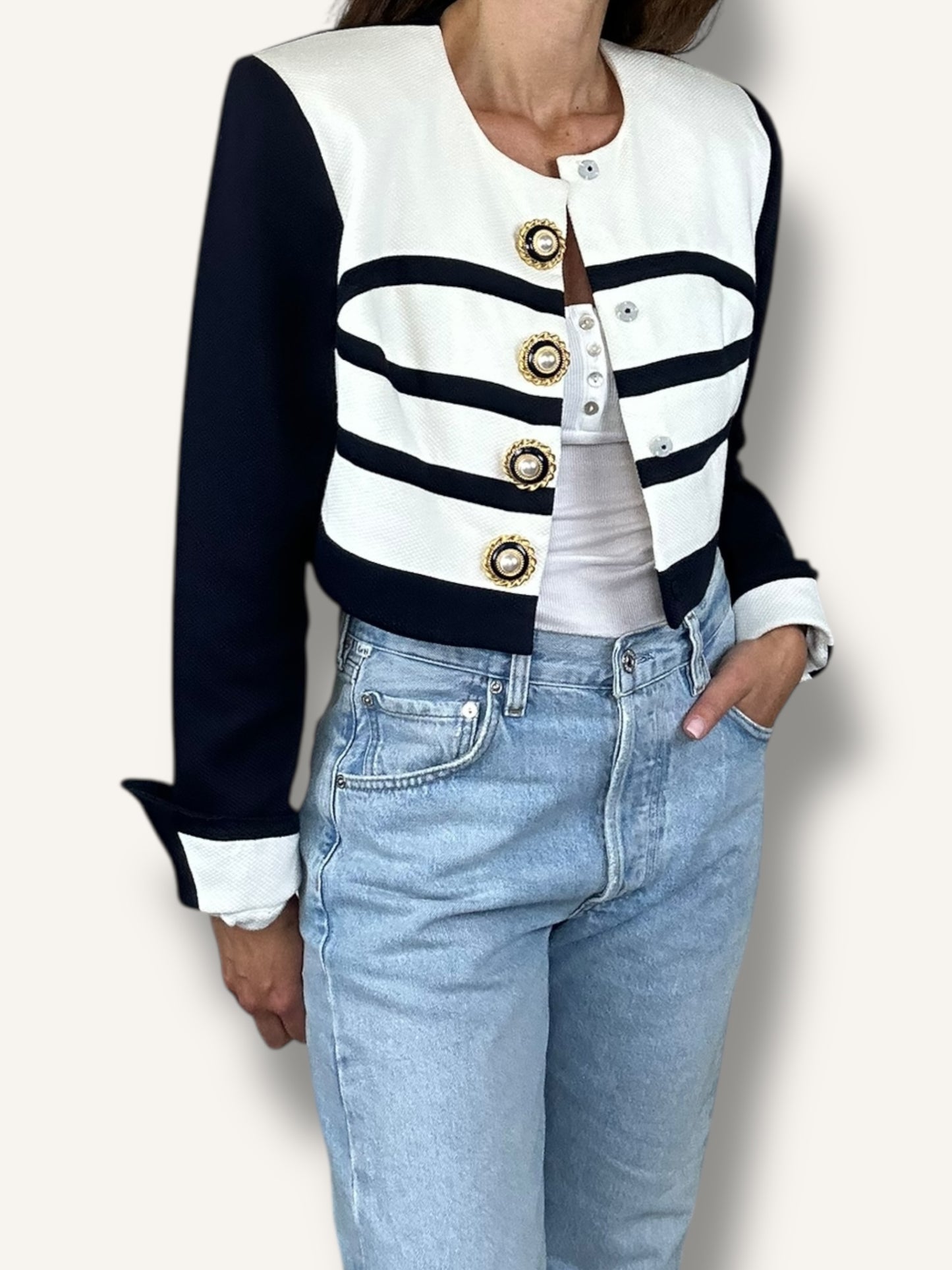 Nautical cropped jacket