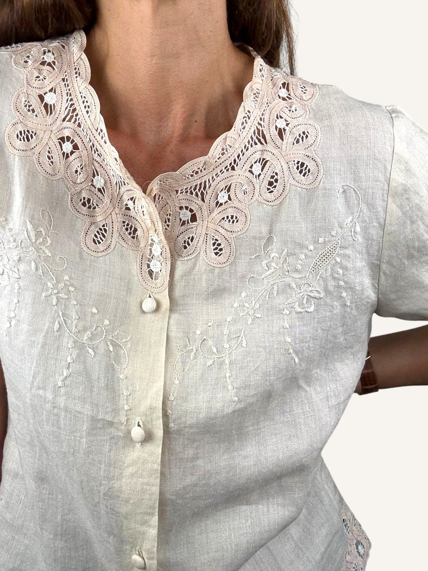 Blush Embroidered Blouse