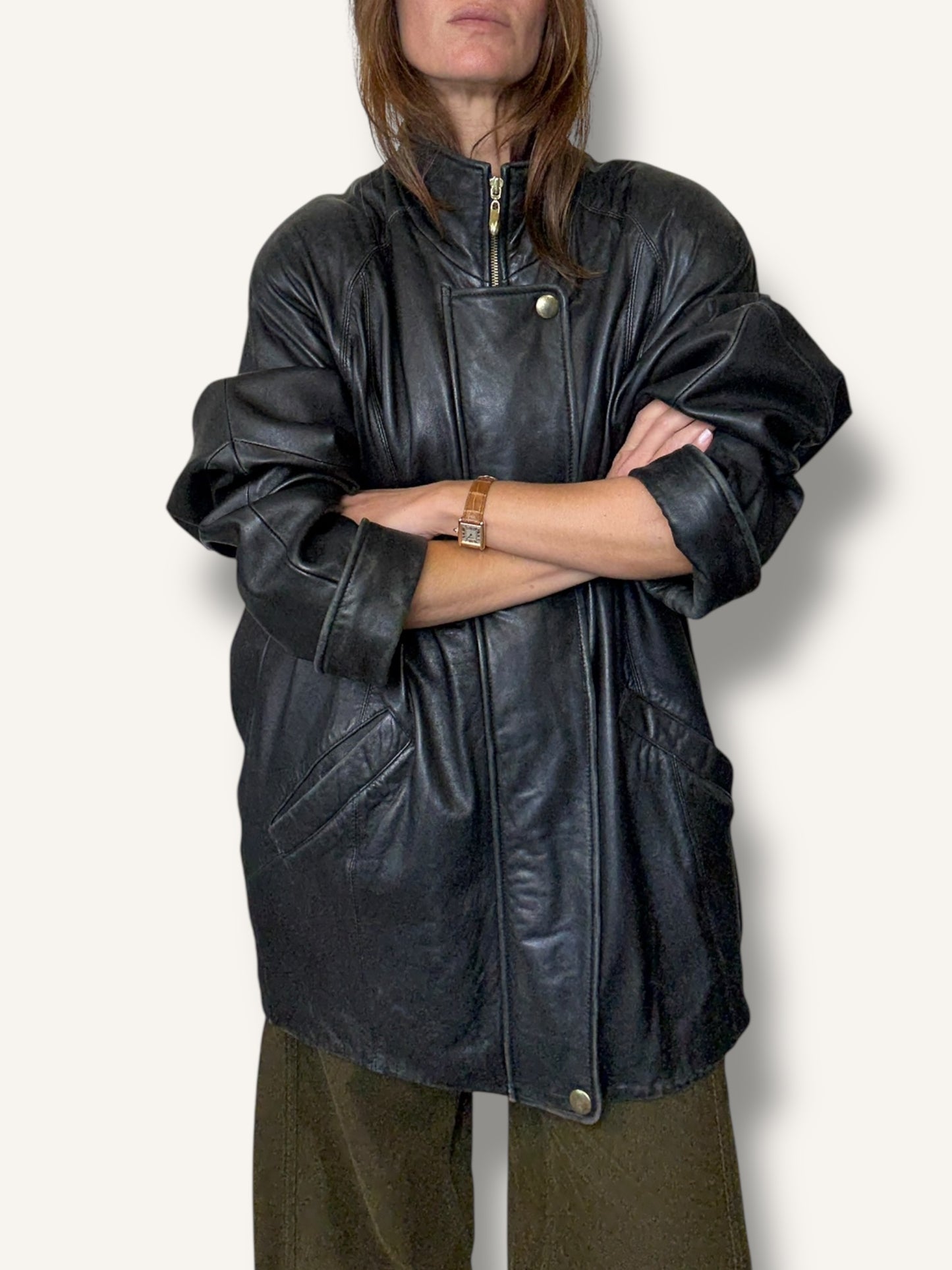 Minimalist Leather Coat