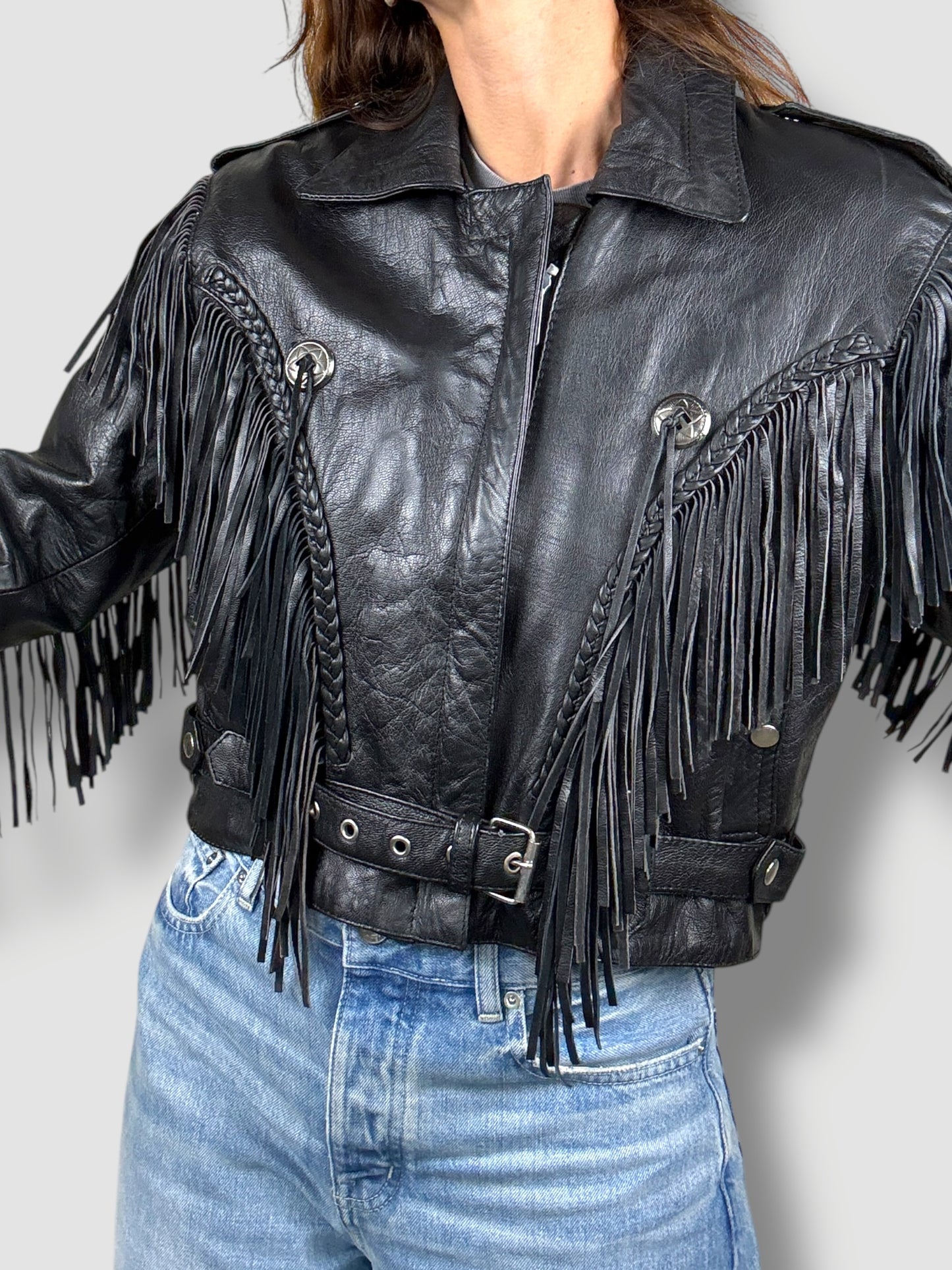 Fringe Leather Jacket