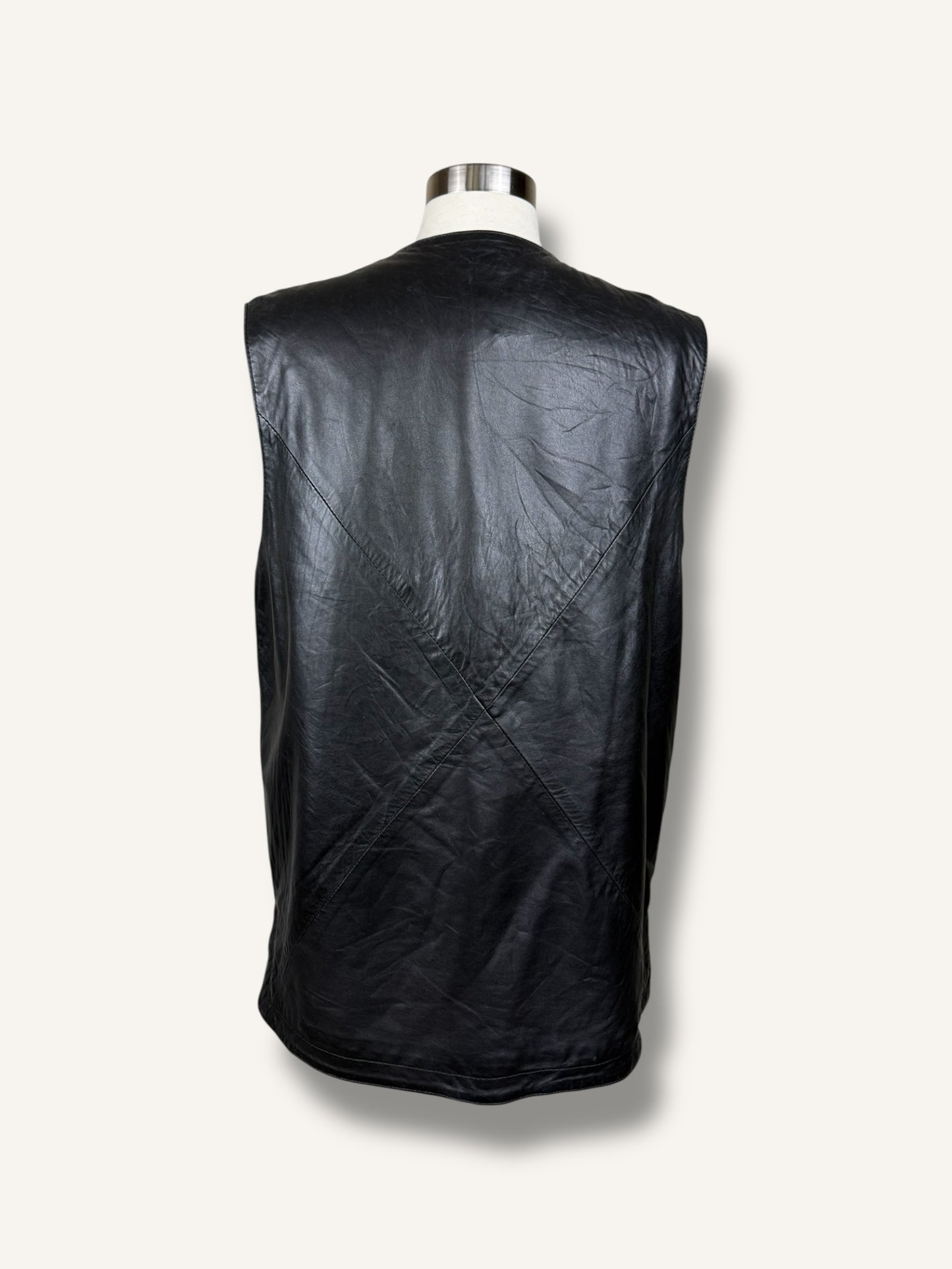 Black Leather Vest