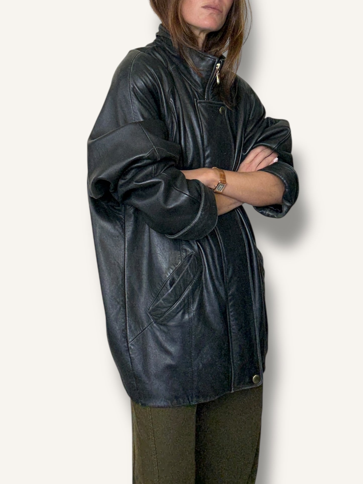 Minimalist Leather Coat