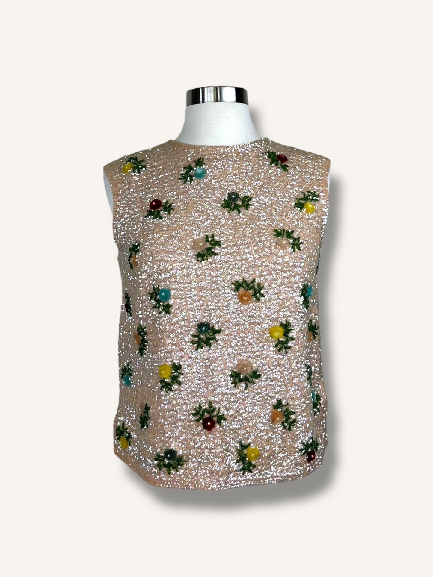 Sequin floral top