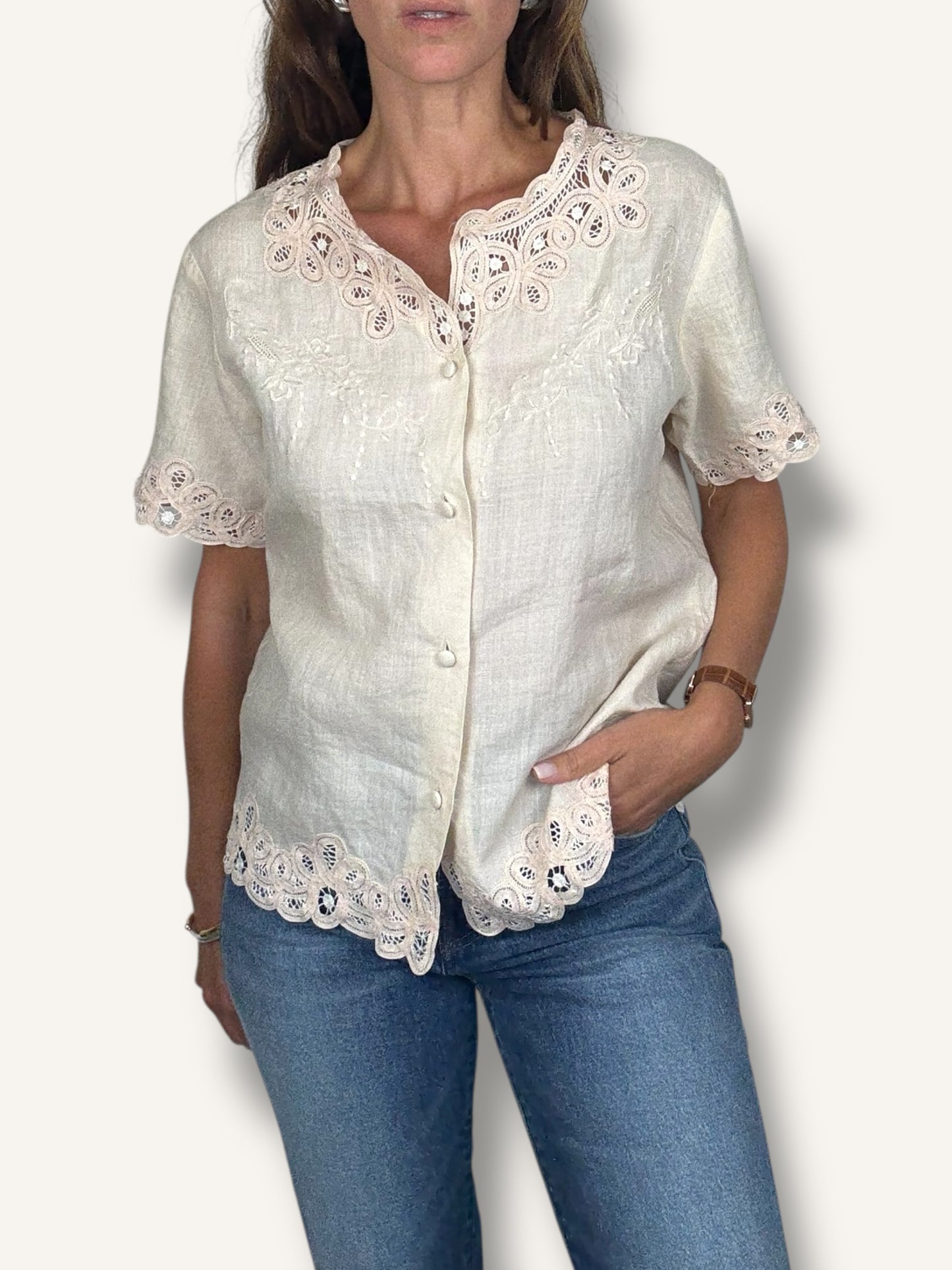 Blush Embroidered Blouse