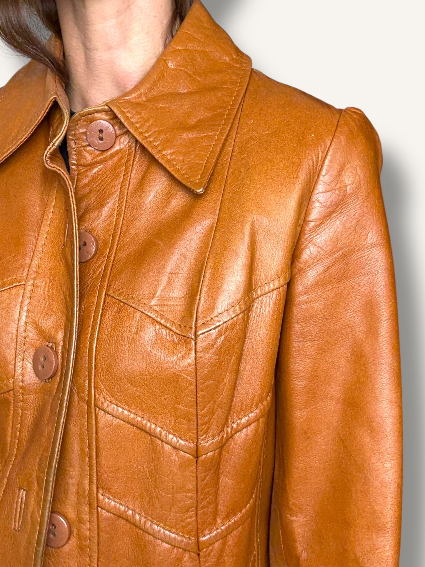 70's Leather Coat
