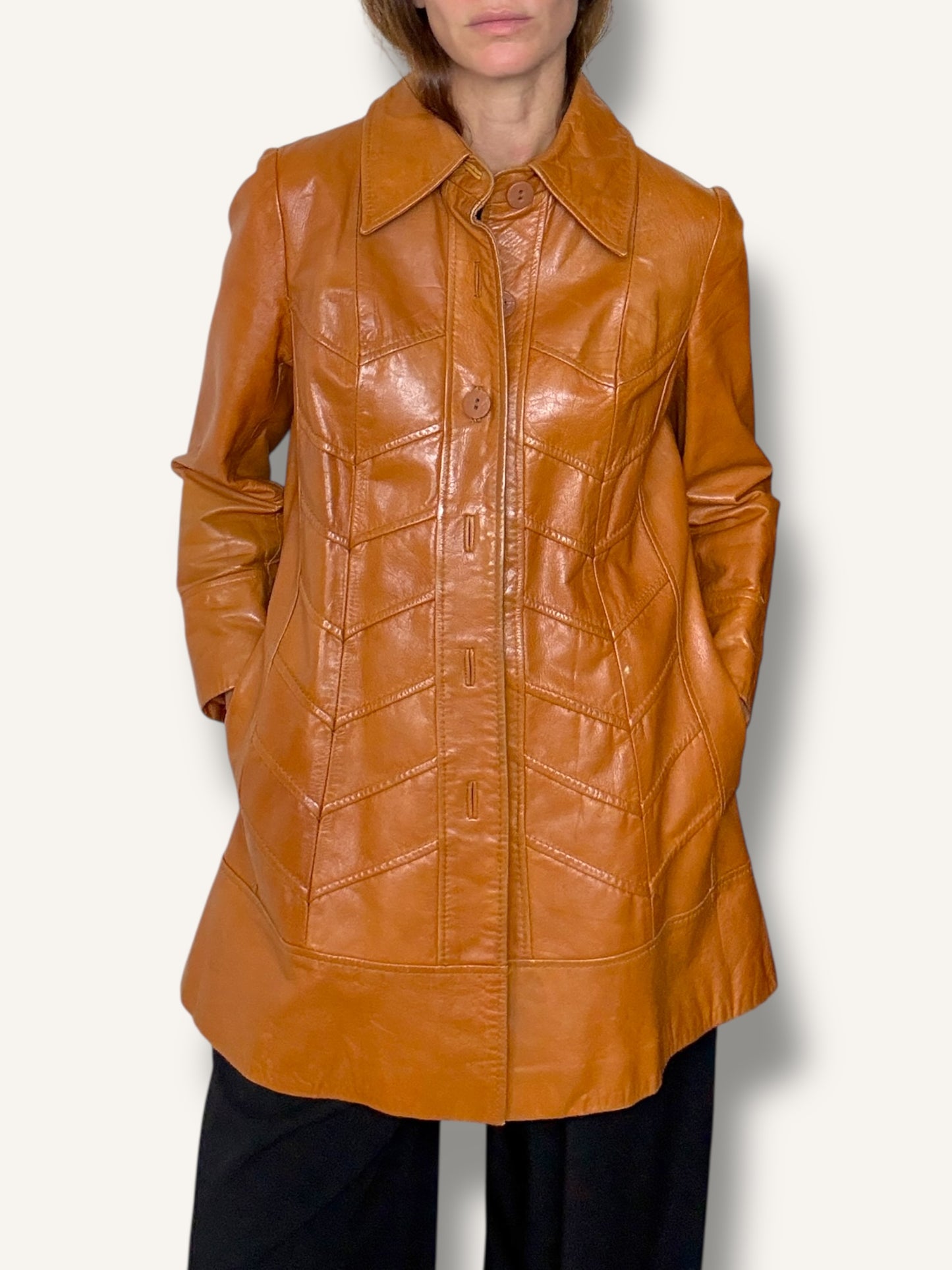 70's Leather Coat