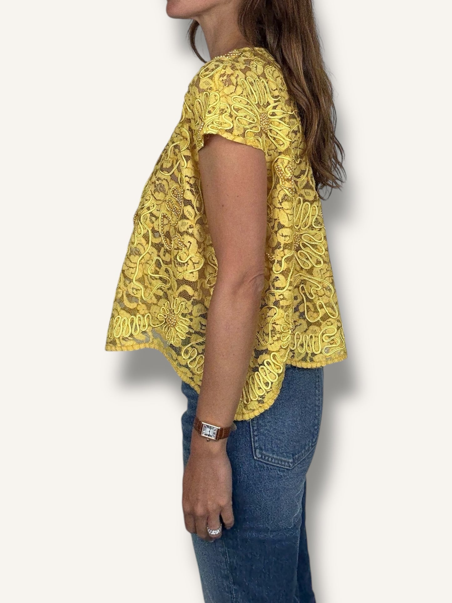 Yellow Lace Top