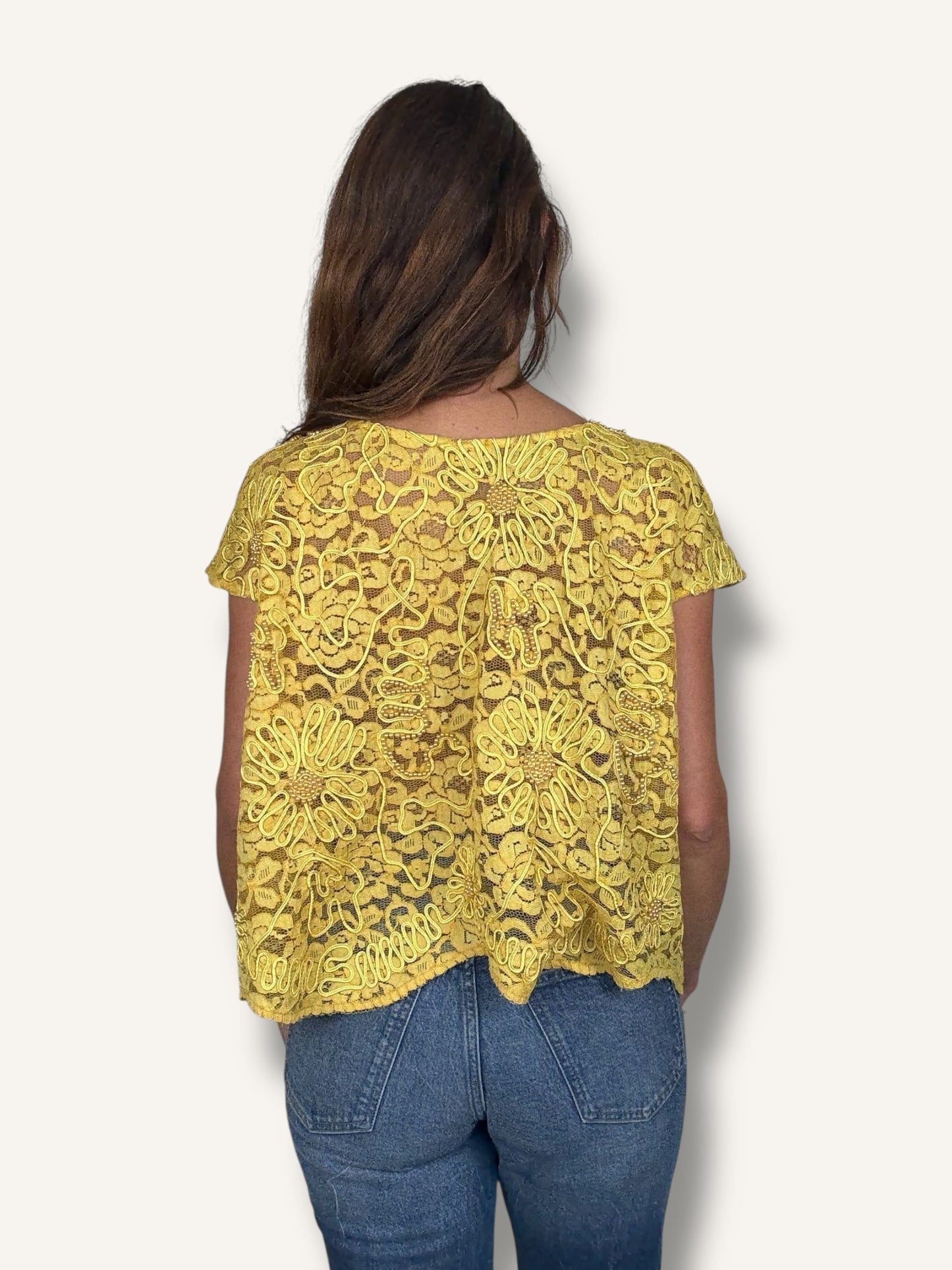 Yellow Lace Top