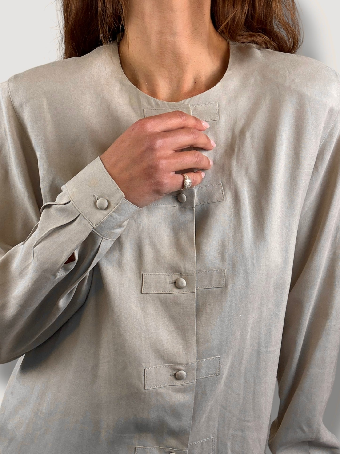 Silk Taupe Shirt