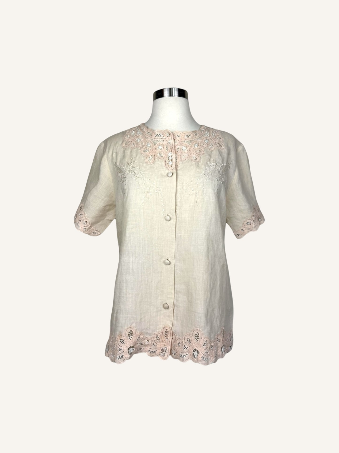 Blush Embroidered Blouse