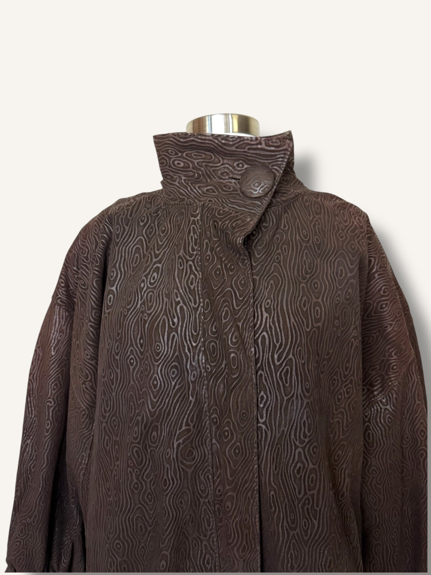 Espresso Leather Bomber