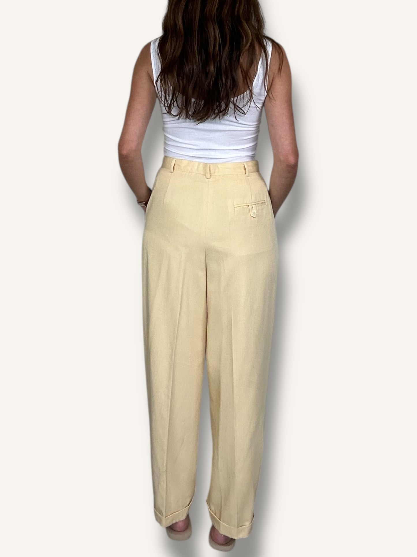 High waisted trousers