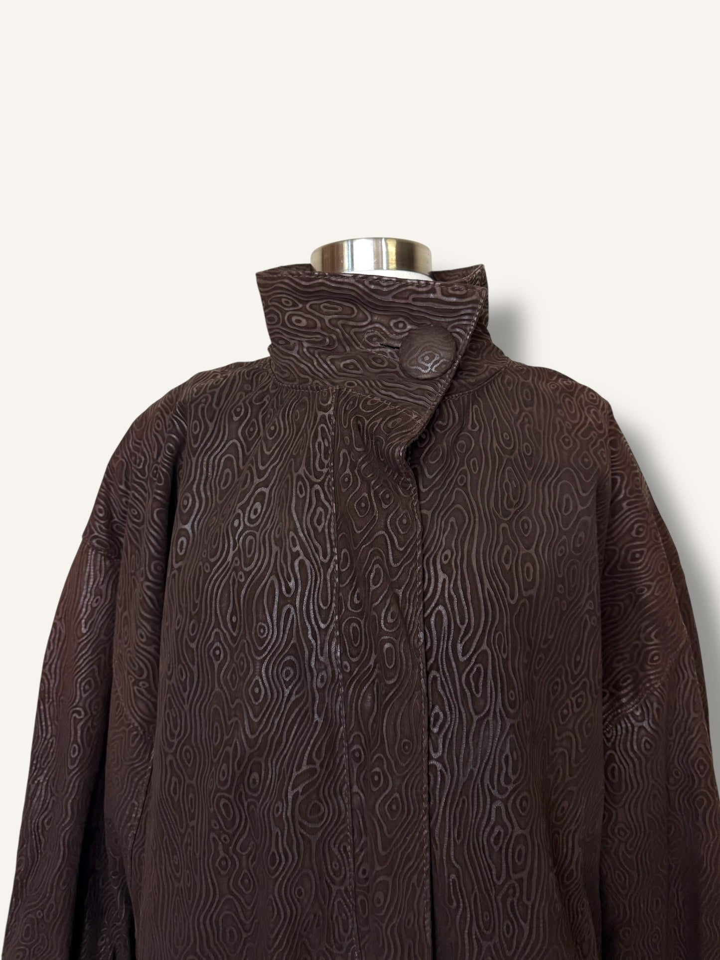 Espresso Leather Bomber