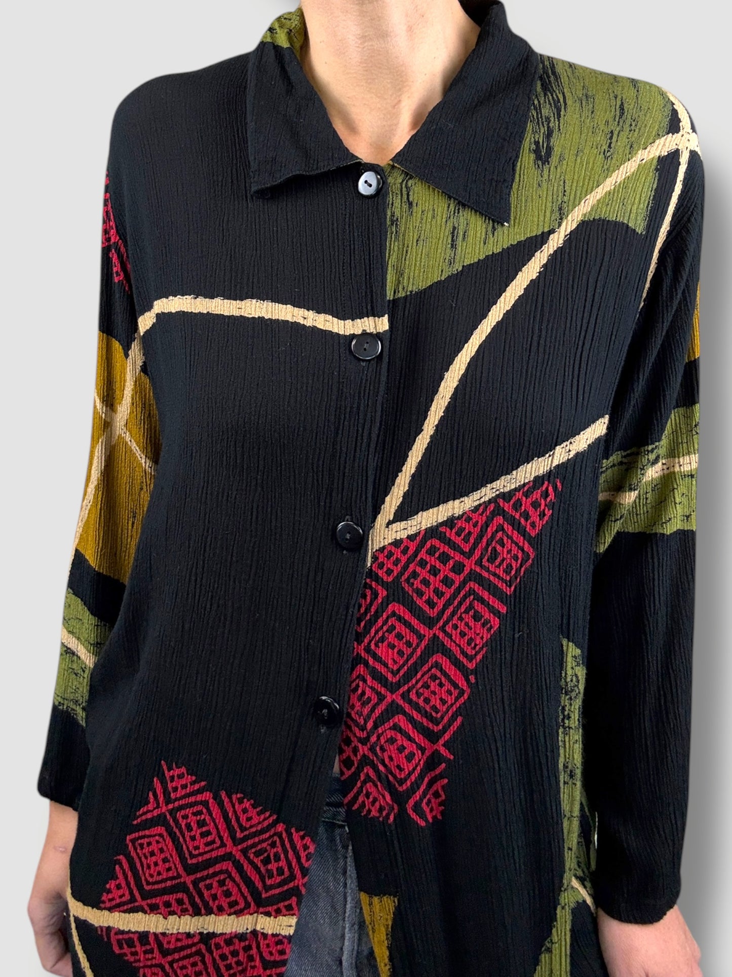 Printed Long Cardigan
